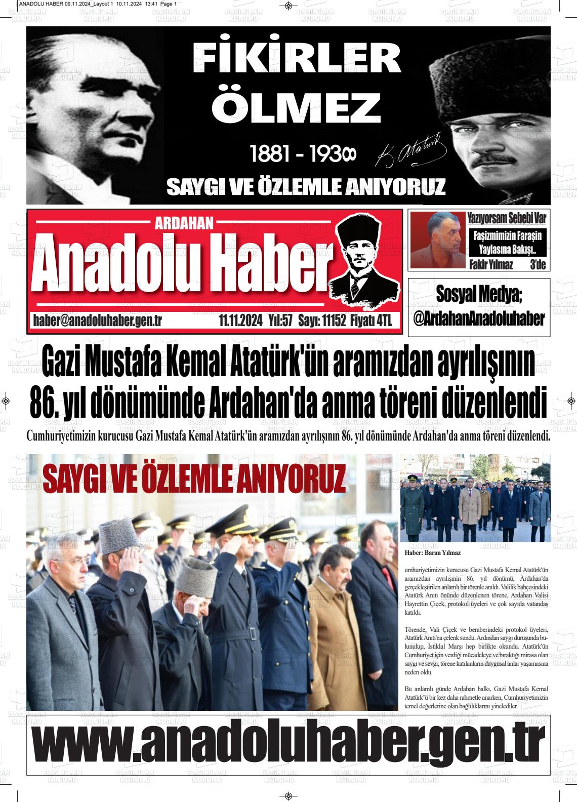 11 Kasım 2024 23 Şubat Gazete Manşeti