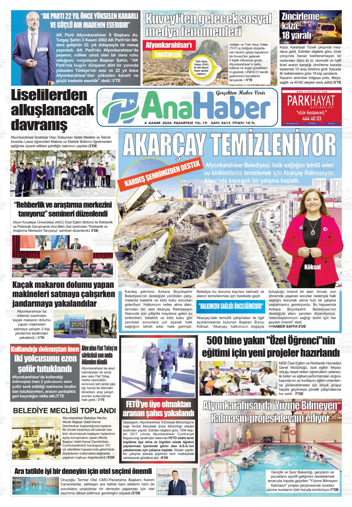 04 Kasım 2024 Anahaber Gazete Manşeti