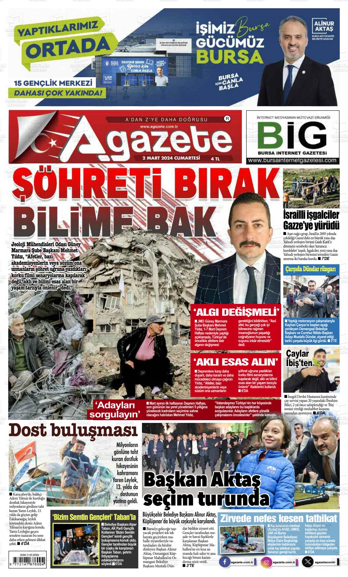 02 Mart 2024 a gazete Gazete Manşeti