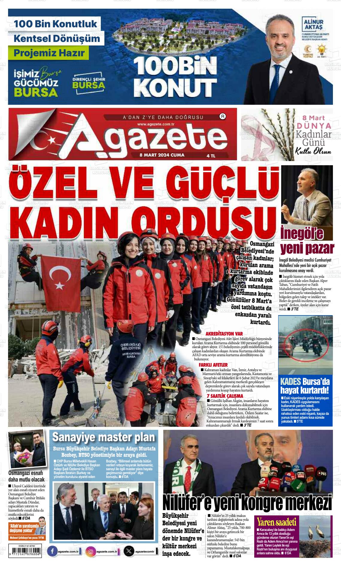 08 Mart 2024 a gazete Gazete Manşeti