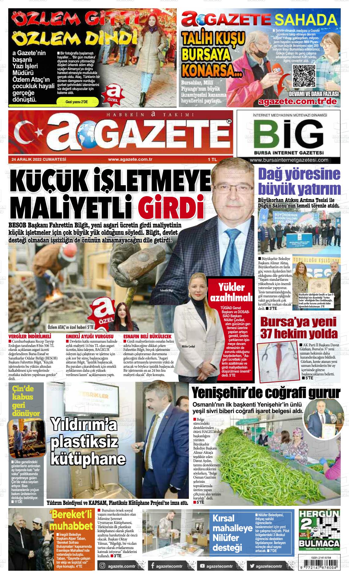 25 Aralık 2022 a gazete Gazete Manşeti