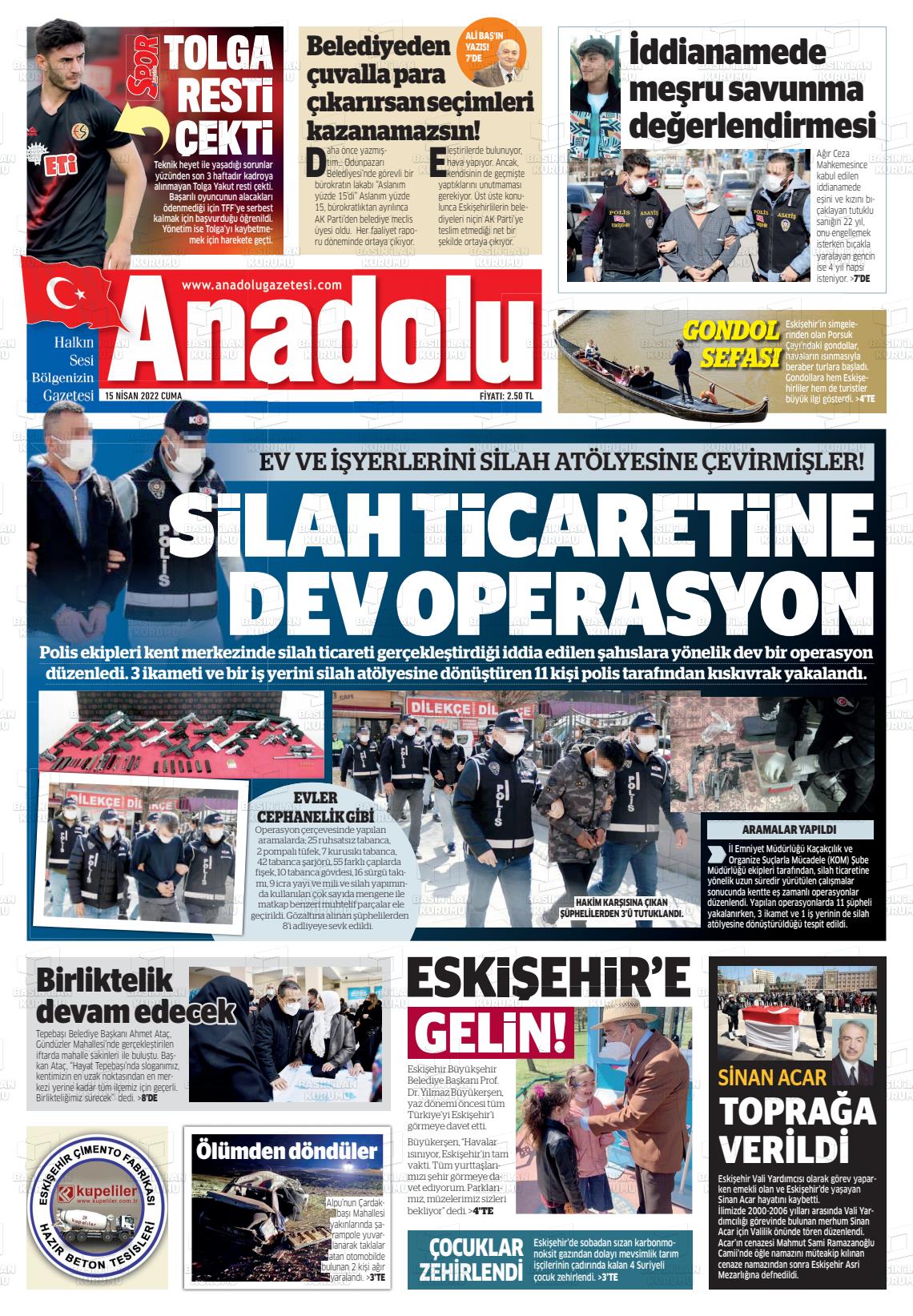 Nisan Tarihli Anadolu Gazete Man Etleri
