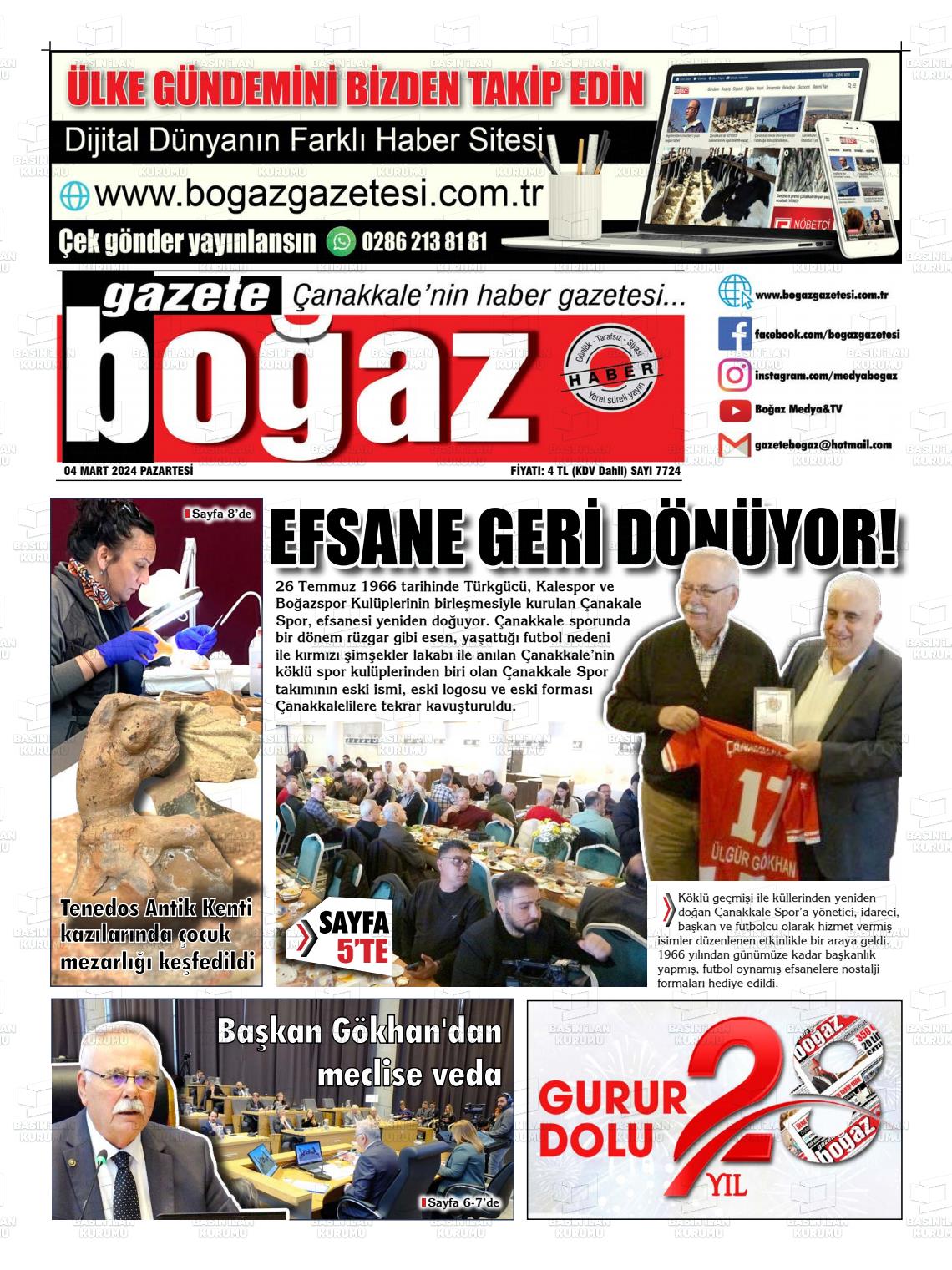 04 Mart 2024 Bogaz Gazete Manşeti