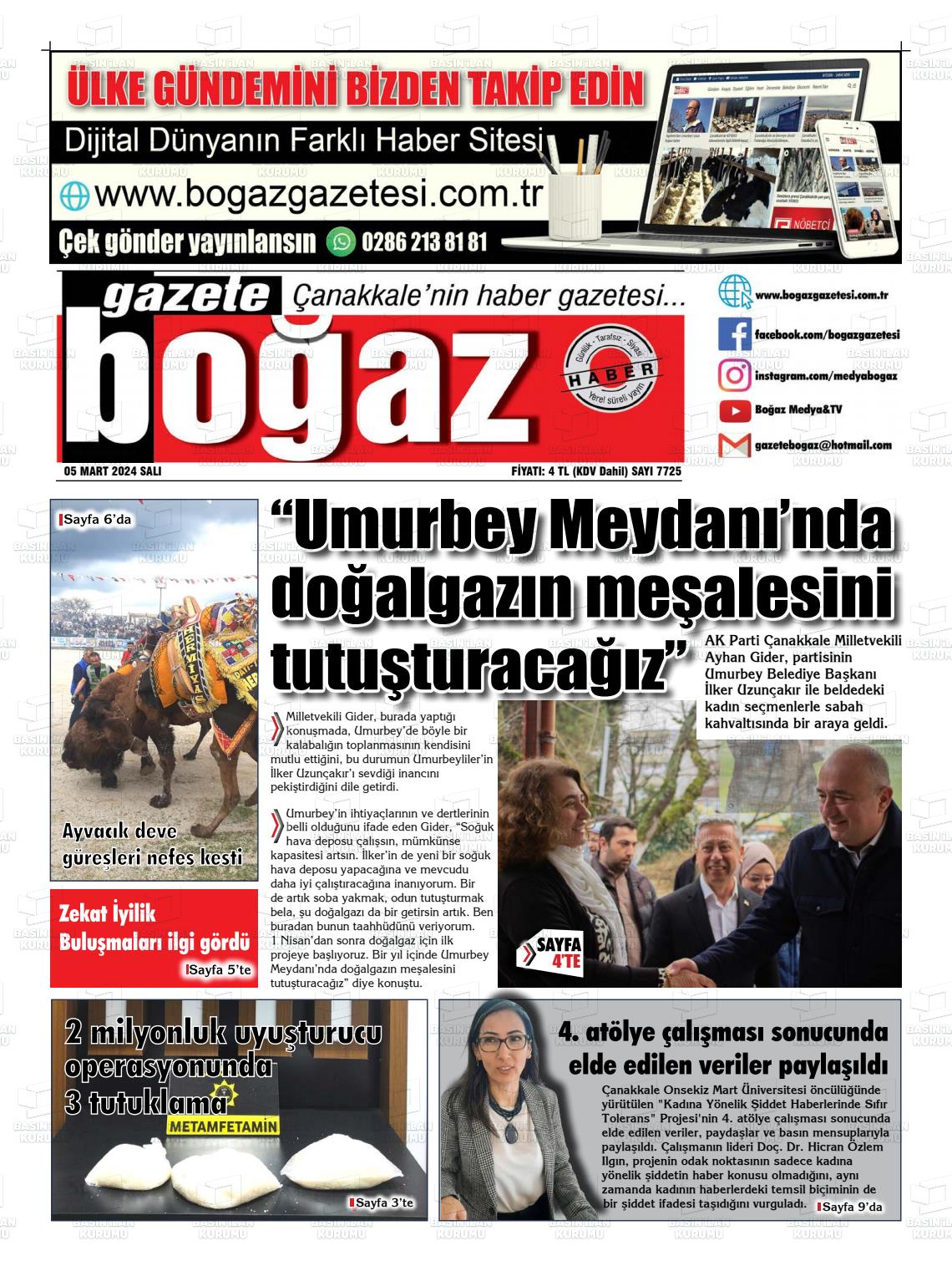 07 Mart 2024 Bogaz Gazete Manşeti