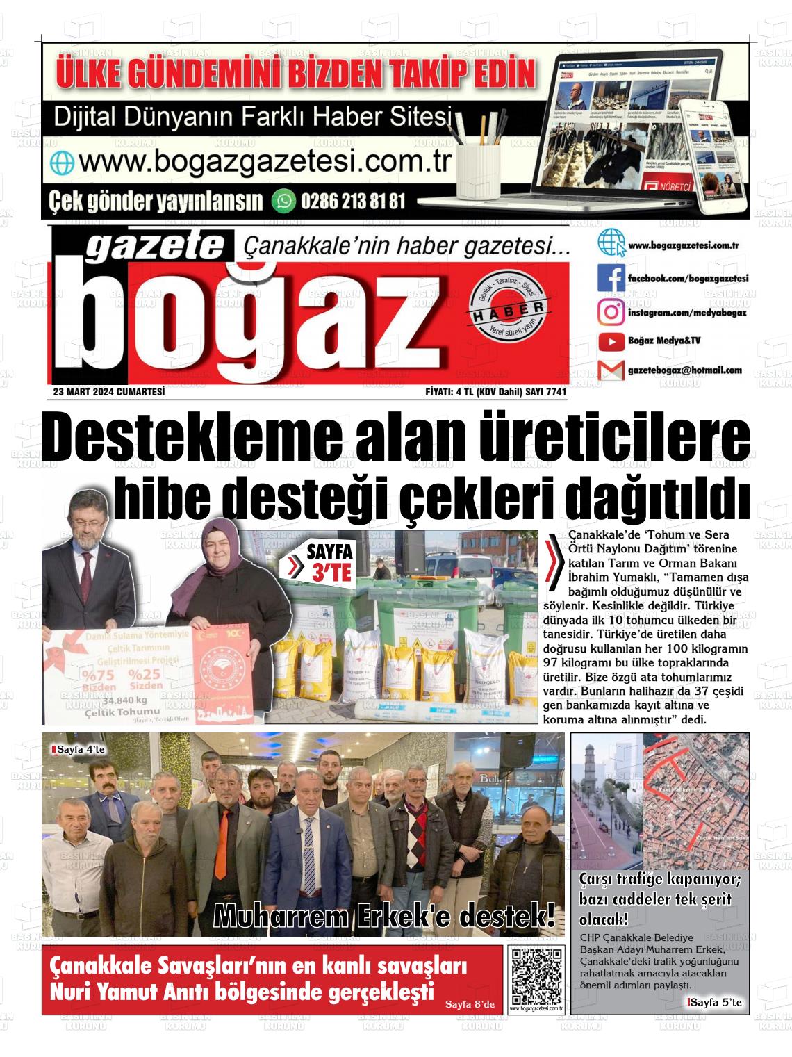 23 Mart 2024 Bogaz Gazete Manşeti