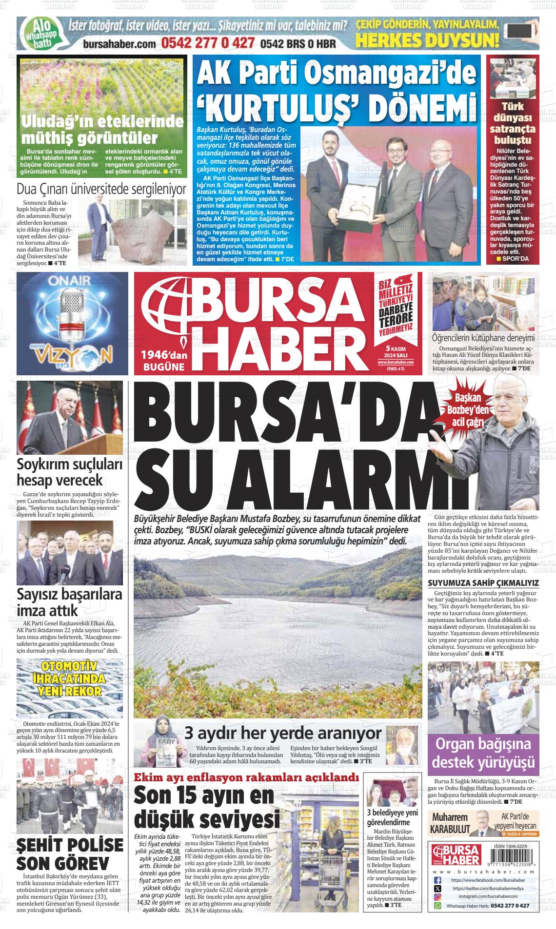 05 Kasım 2024 Bursa Haber Gazete Manşeti