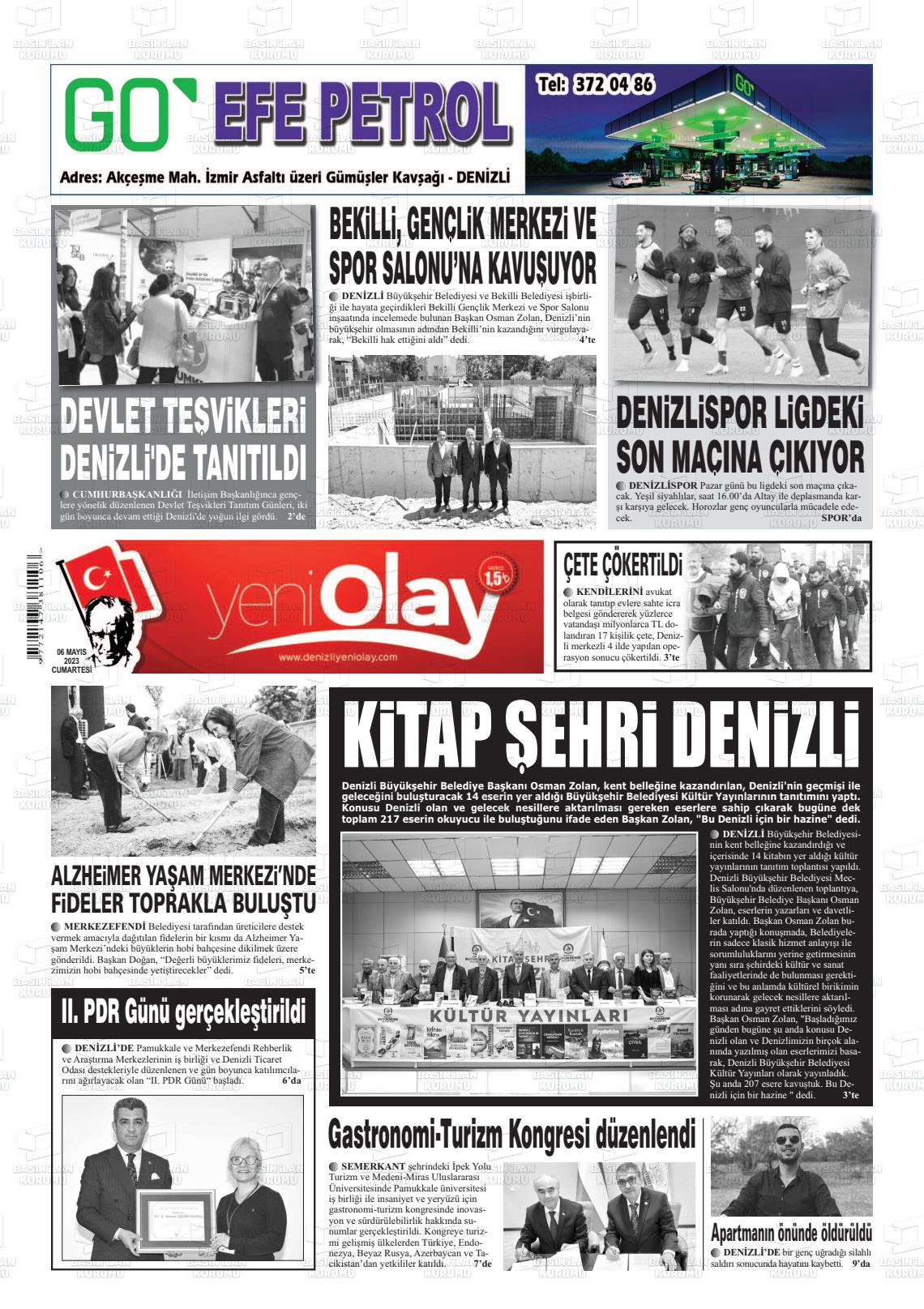 06 Mayıs 2023 Denizli Yeni Olay Gazete Manşeti