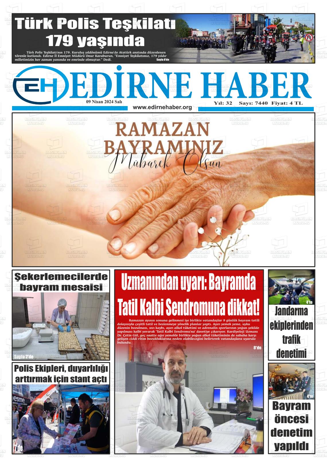 09 Nisan 2024 edirne haber Gazete Manşeti