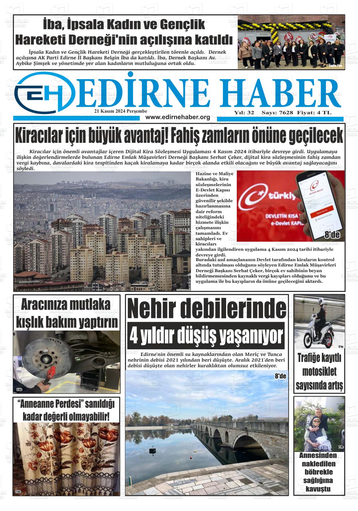 21 Kasım 2024 edirne haber Gazete Manşeti