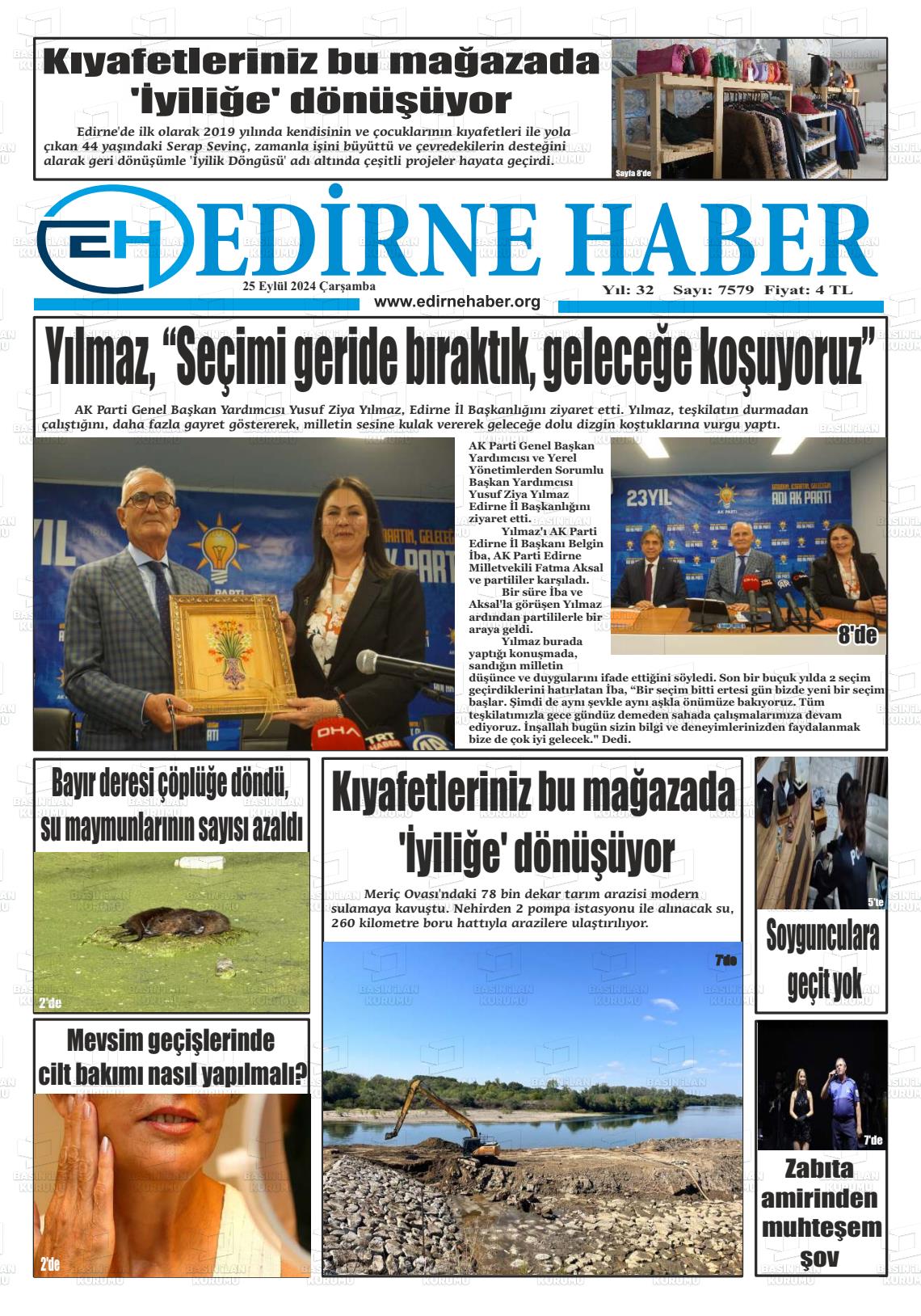 25 Eylül 2024 edirne haber Gazete Manşeti