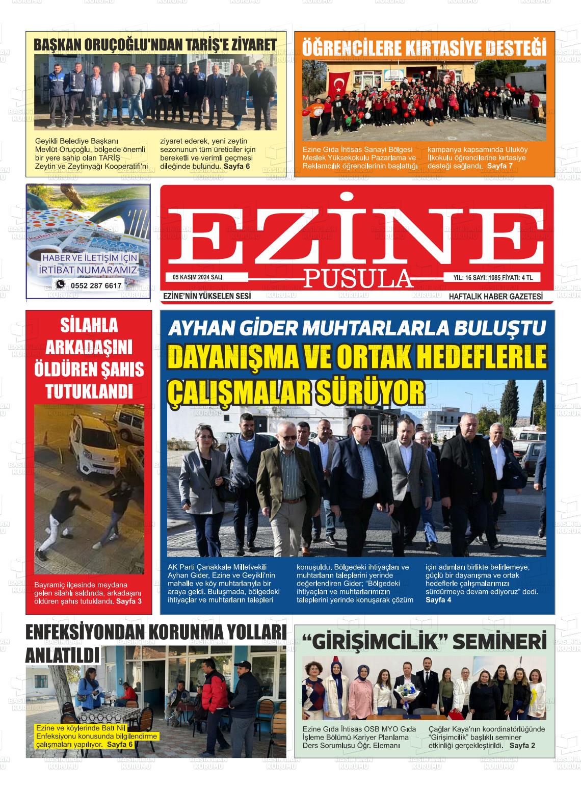 05 Kasım 2024 Ezine Pusula Gazete Manşeti