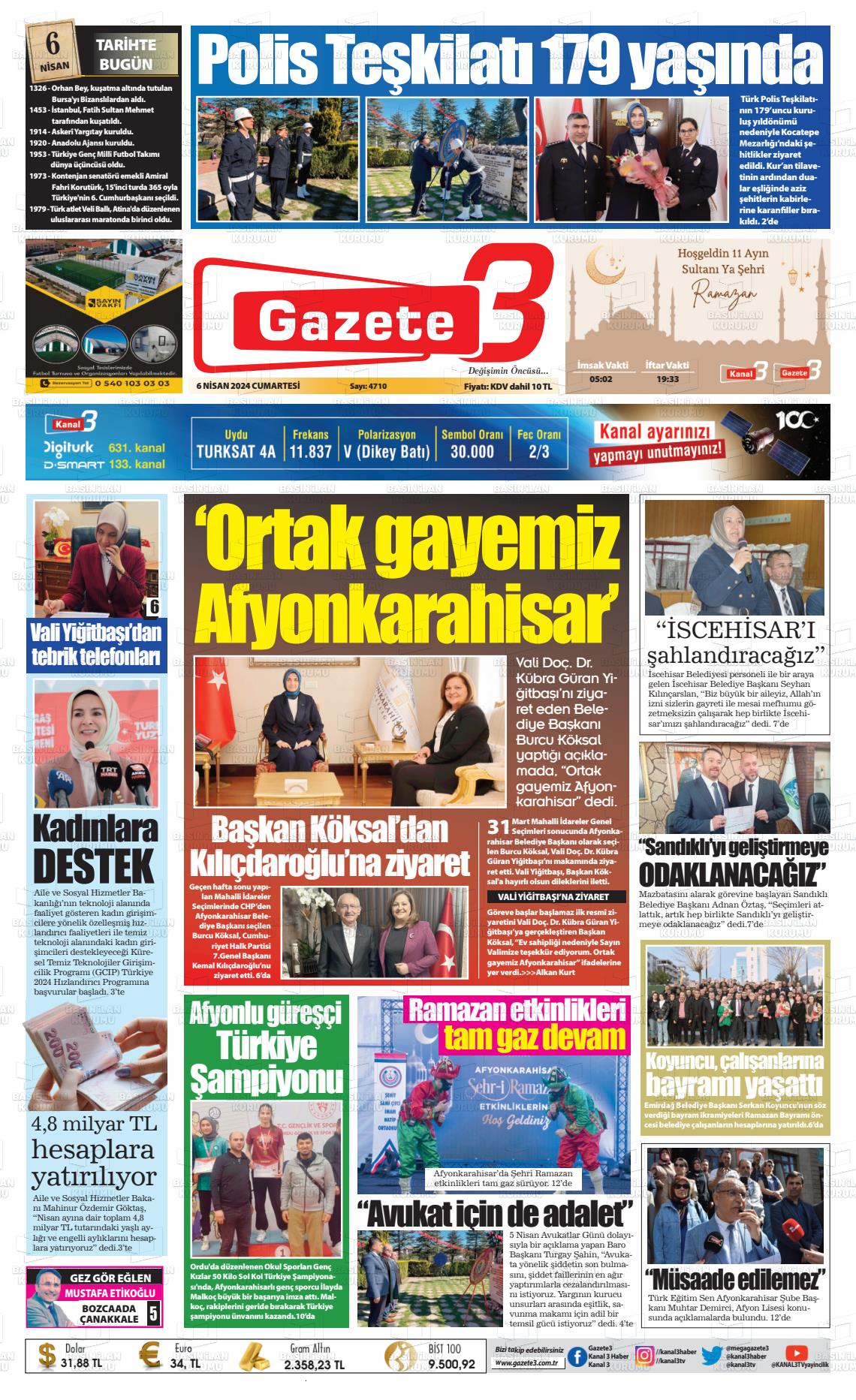 06 Nisan 2024 Gazete 3 Gazete Manşeti