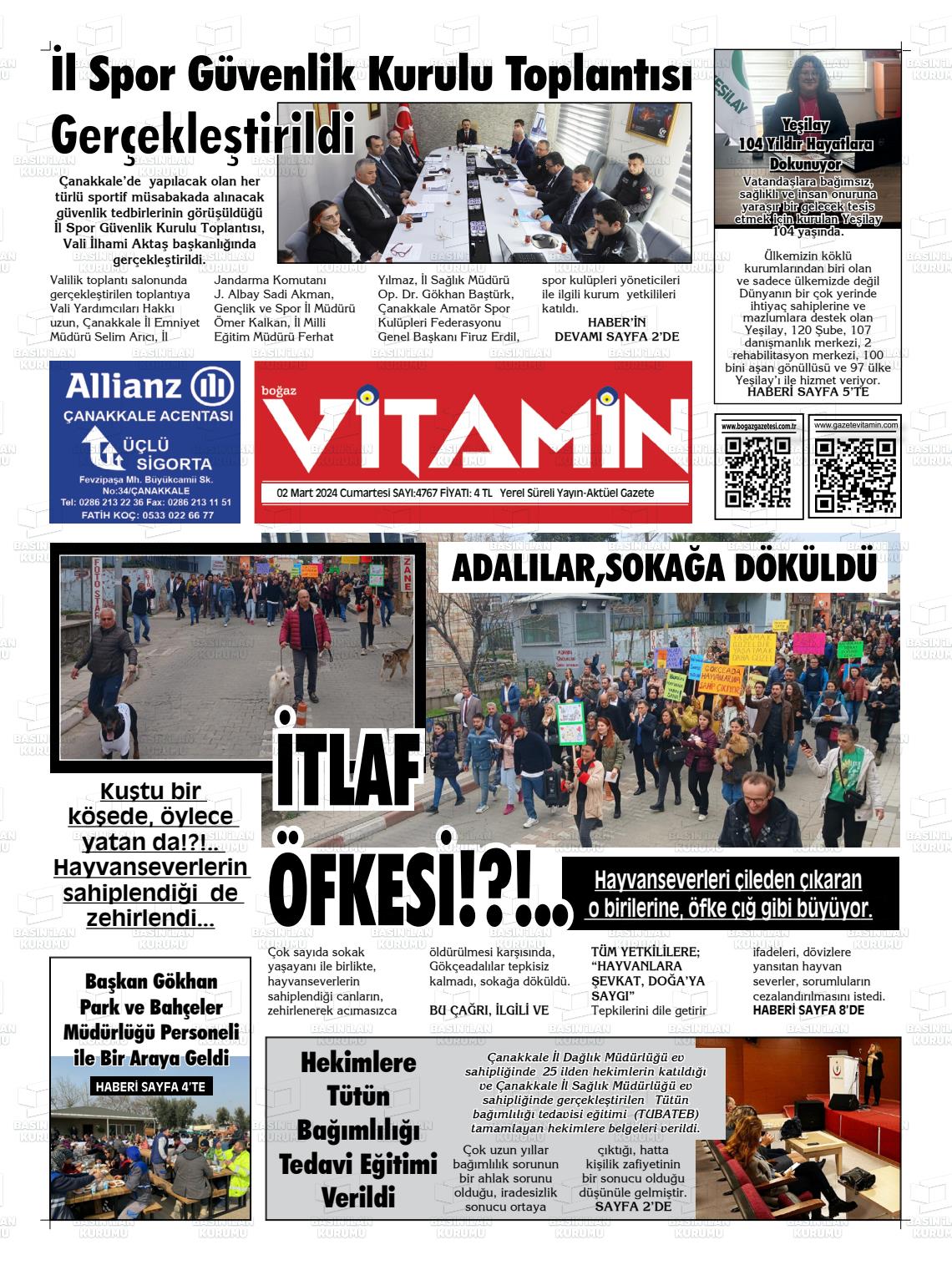 02 Mart 2024 Gazete Vitamin Gazete Manşeti