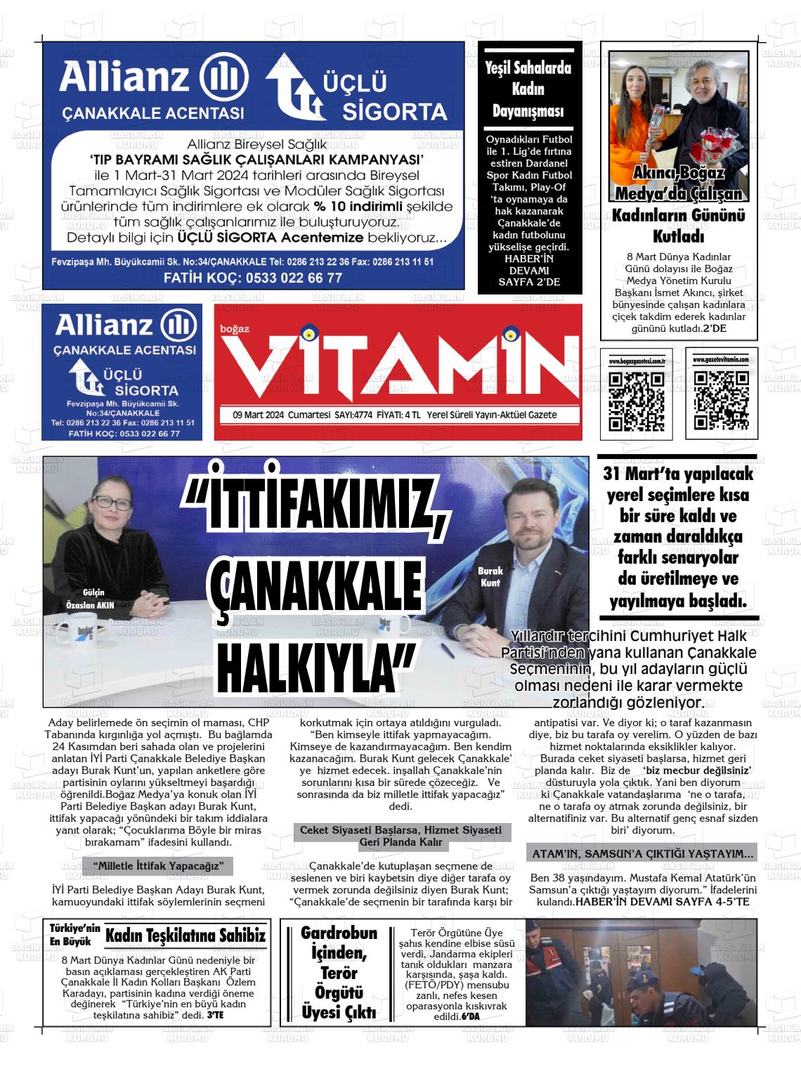 09 Mart 2024 Gazete Vitamin Gazete Manşeti