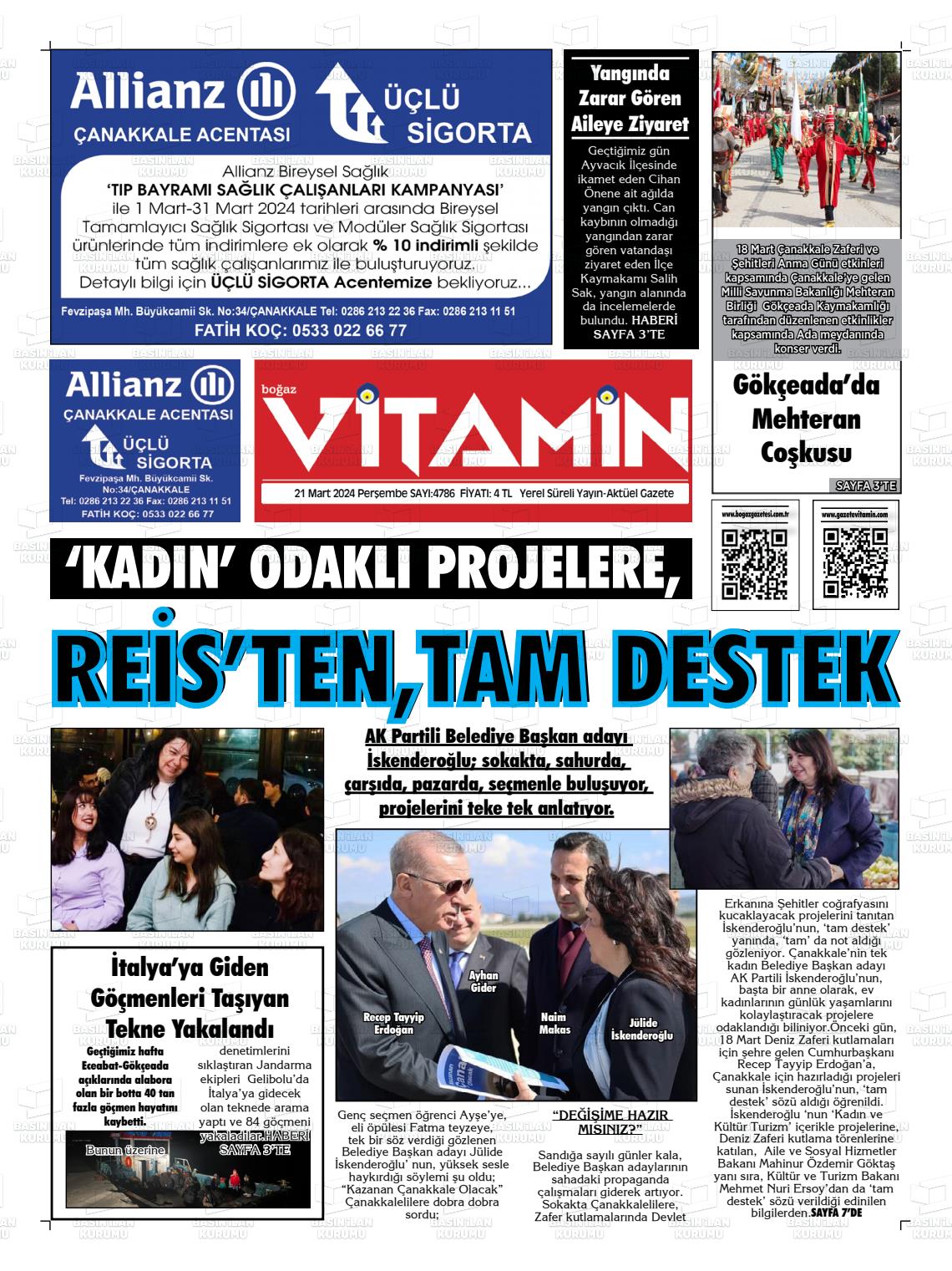 21 Mart 2024 Gazete Vitamin Gazete Manşeti