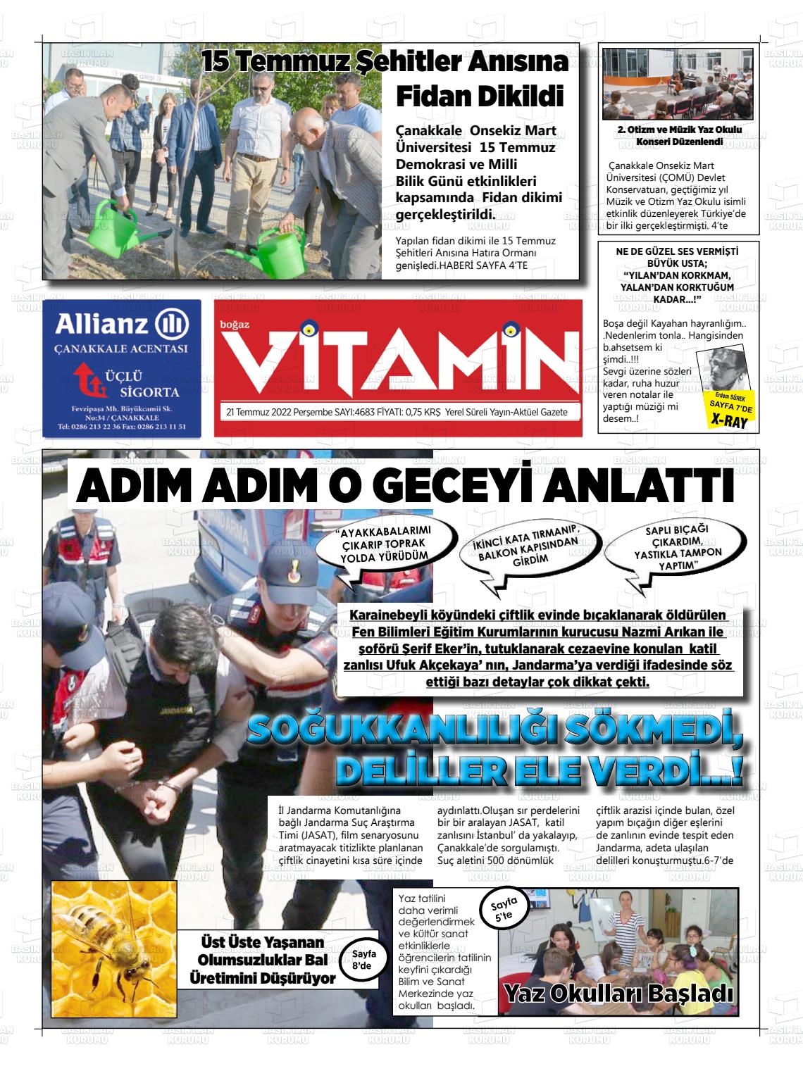 18 Eylül 2022 Gazete Vitamin Gazete Manşeti