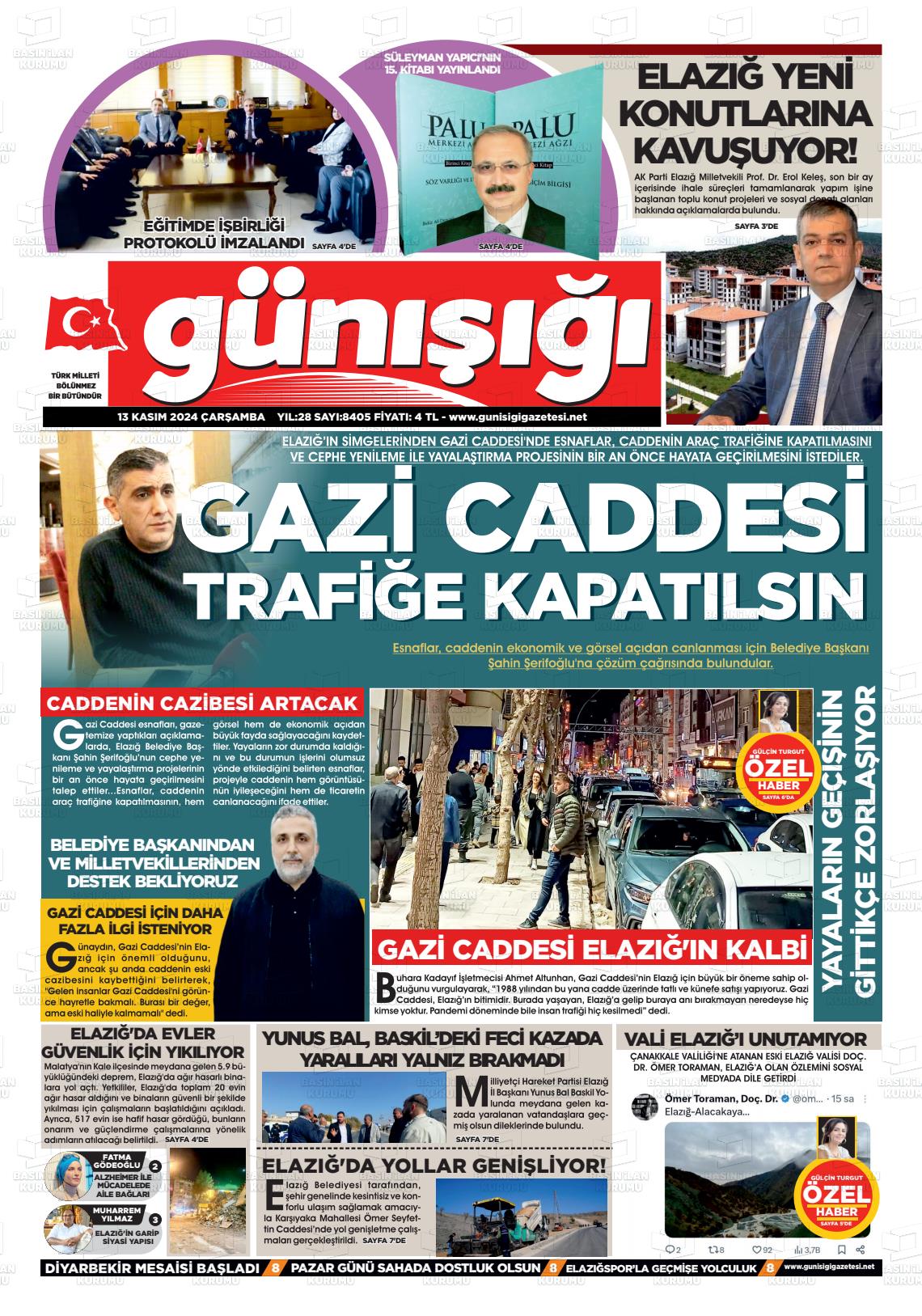 13 Kasım 2024 Gün Işığı Gazete Manşeti