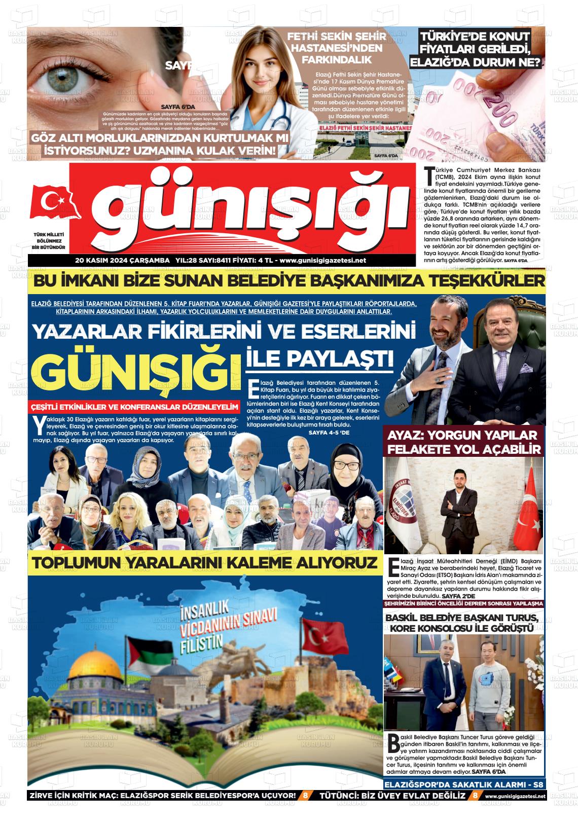 20 Kasım 2024 Gün Işığı Gazete Manşeti