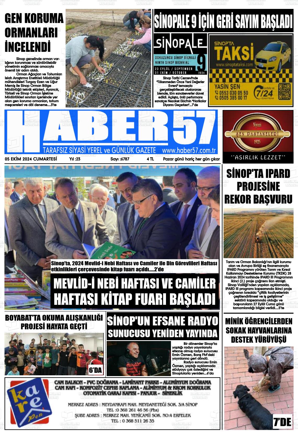 05 Ekim 2024 Haber 57 Gazete Manşeti