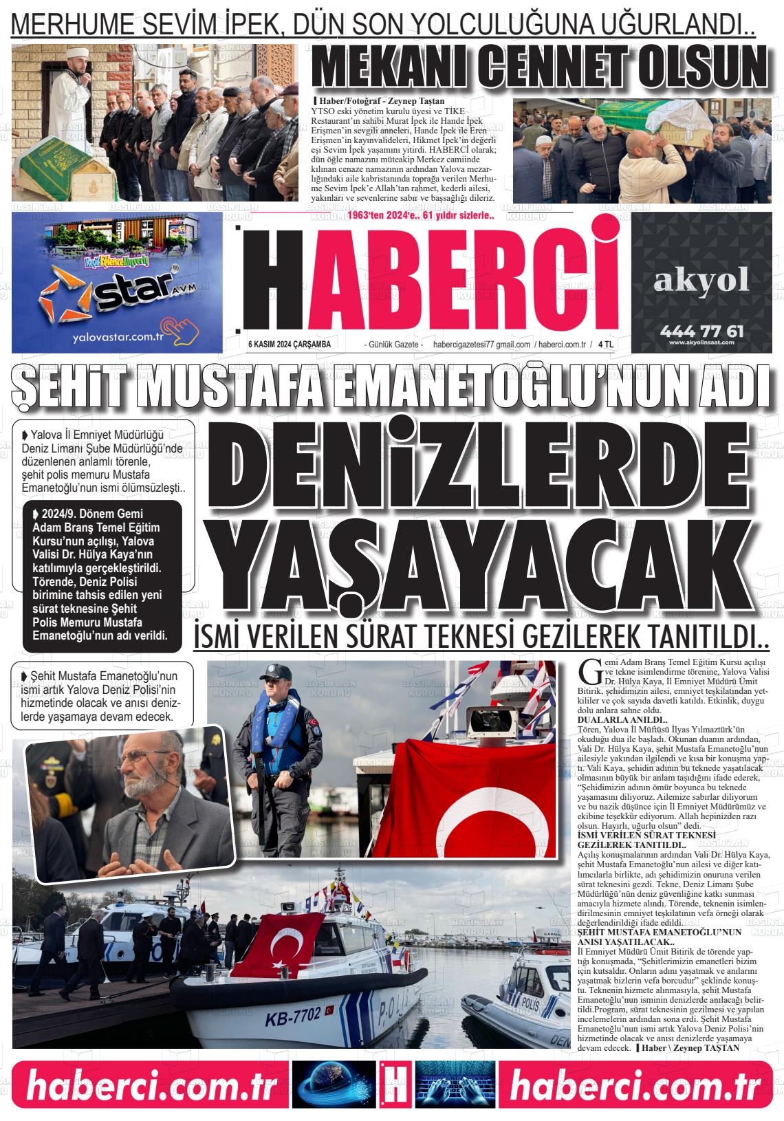 06 Kasım 2024 Haberci Gazete Manşeti