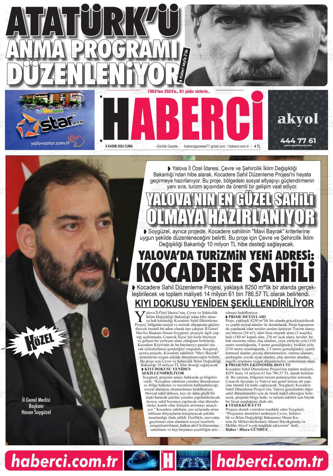 08 Kasım 2024 Haberci Gazete Manşeti