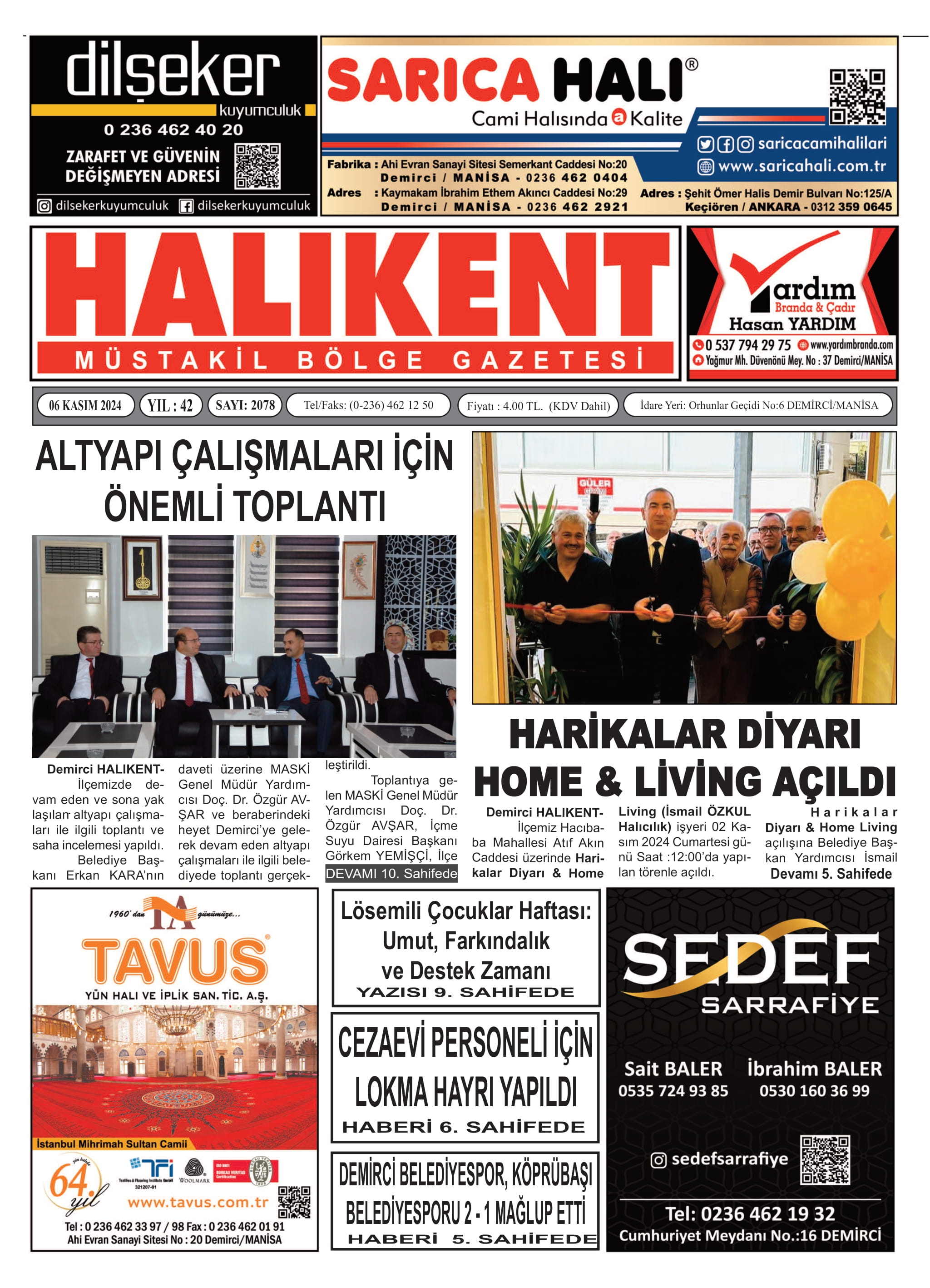 10 Kasım 2024 Halikent Gazete Manşeti