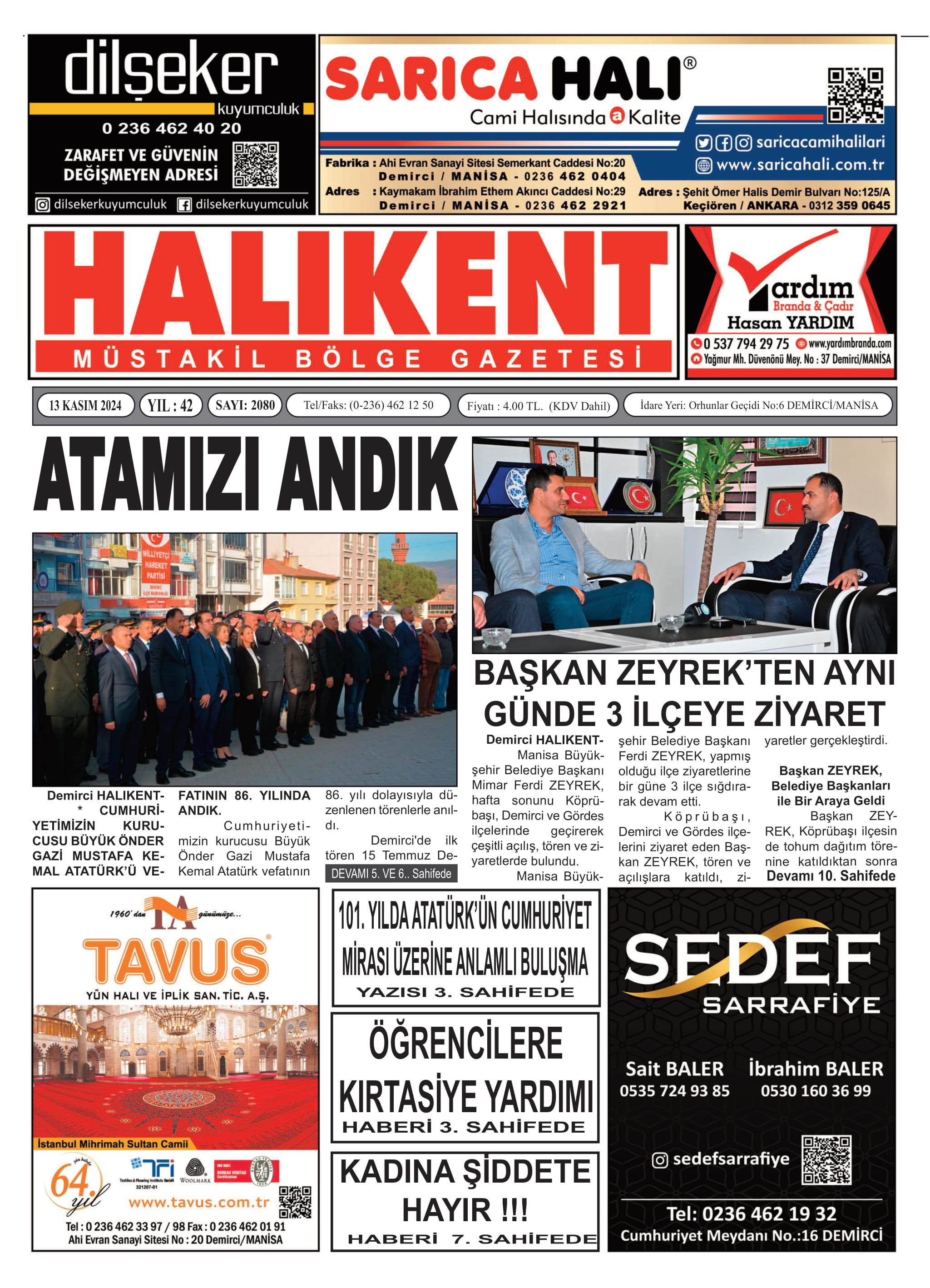 17 Kasım 2024 Halikent Gazete Manşeti