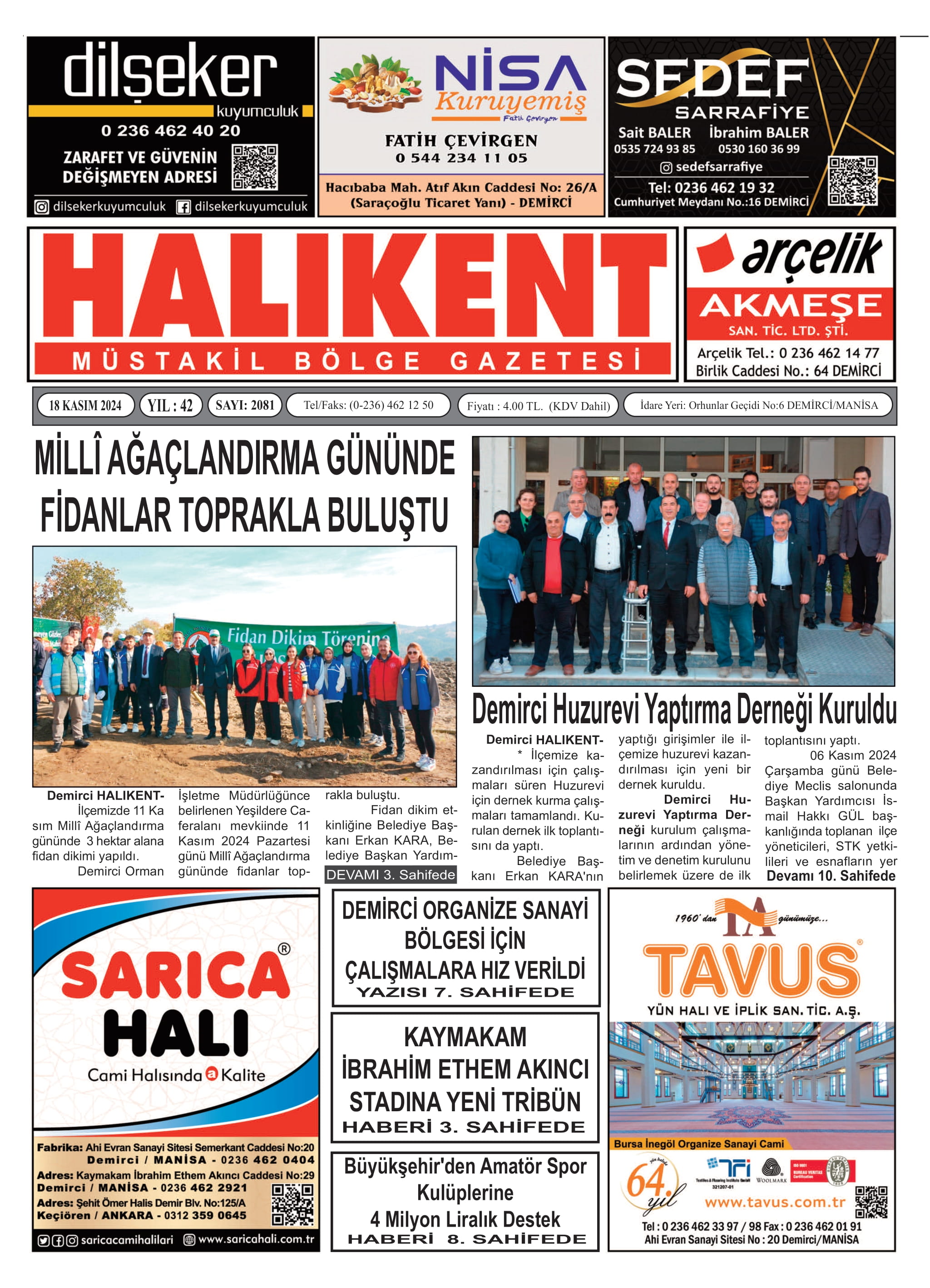 19 Kasım 2024 Halikent Gazete Manşeti