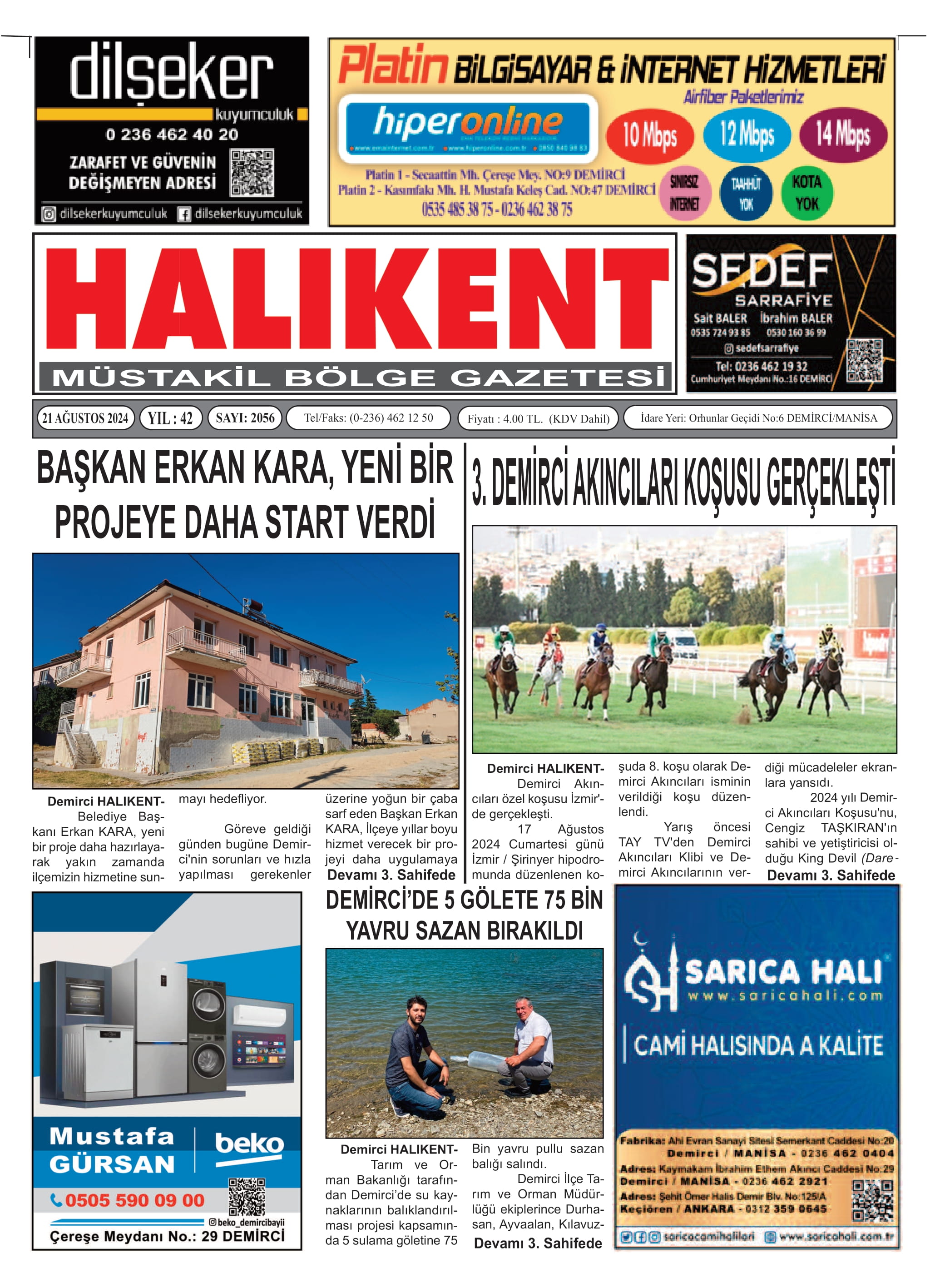 23 Ağustos 2024 Halikent Gazete Manşeti