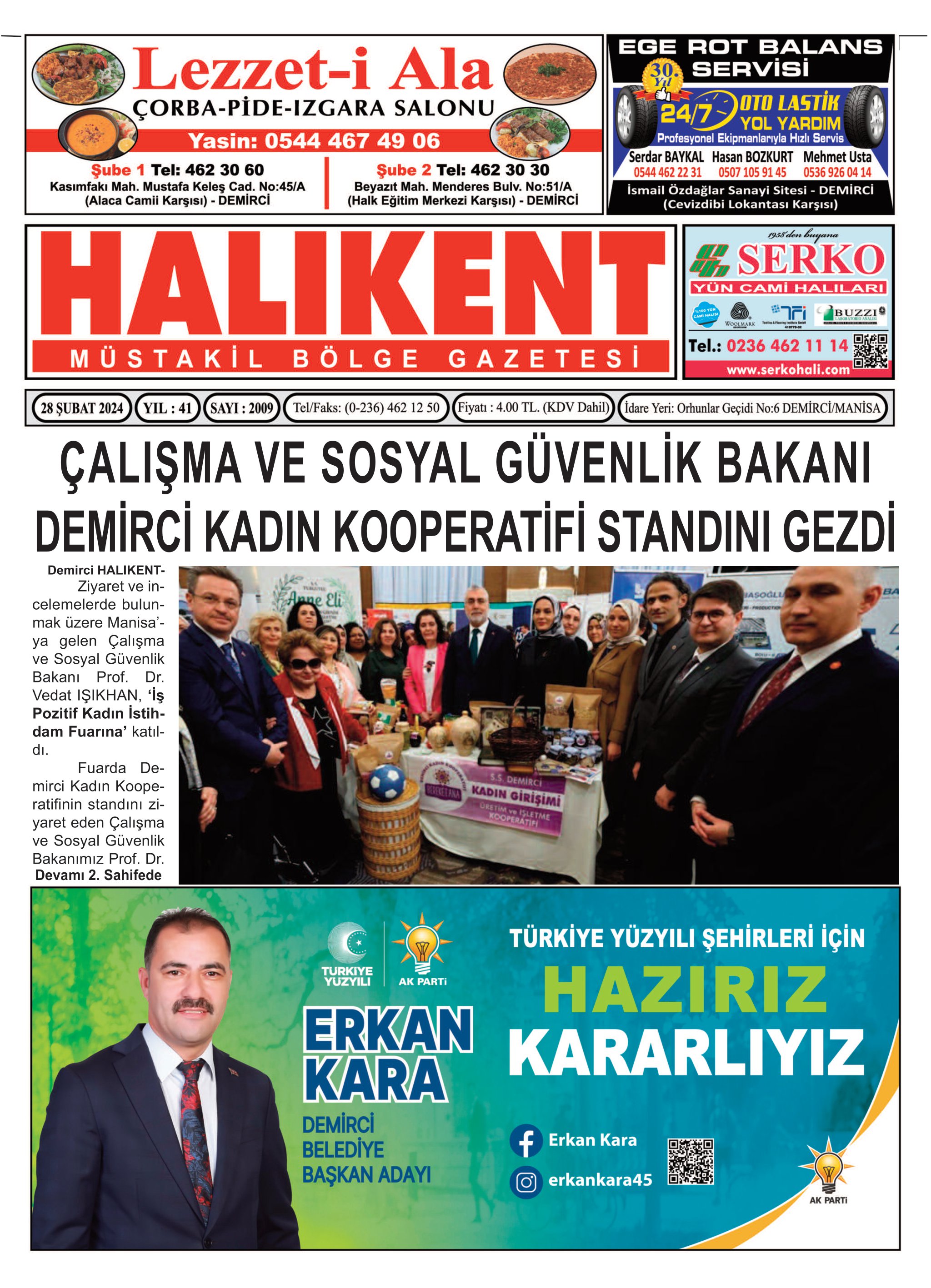 04 Mart 2024 Halikent Gazete Manşeti