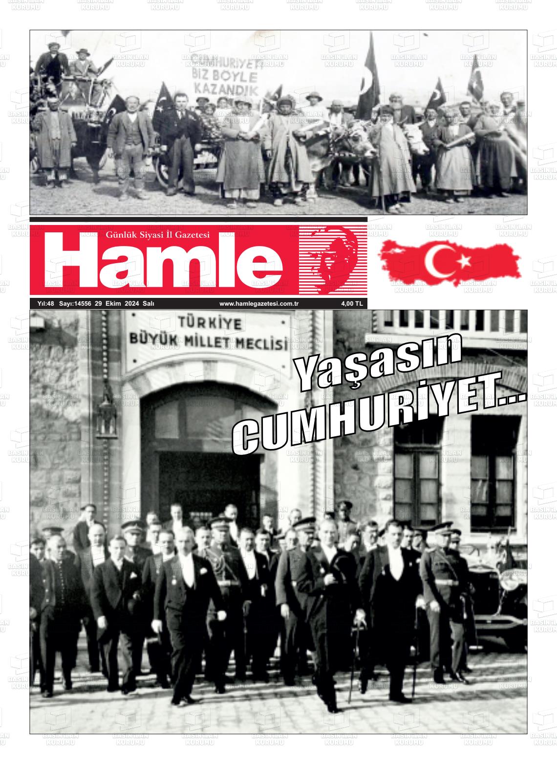 29 Ekim 2024 Hamle Gazete Manşeti