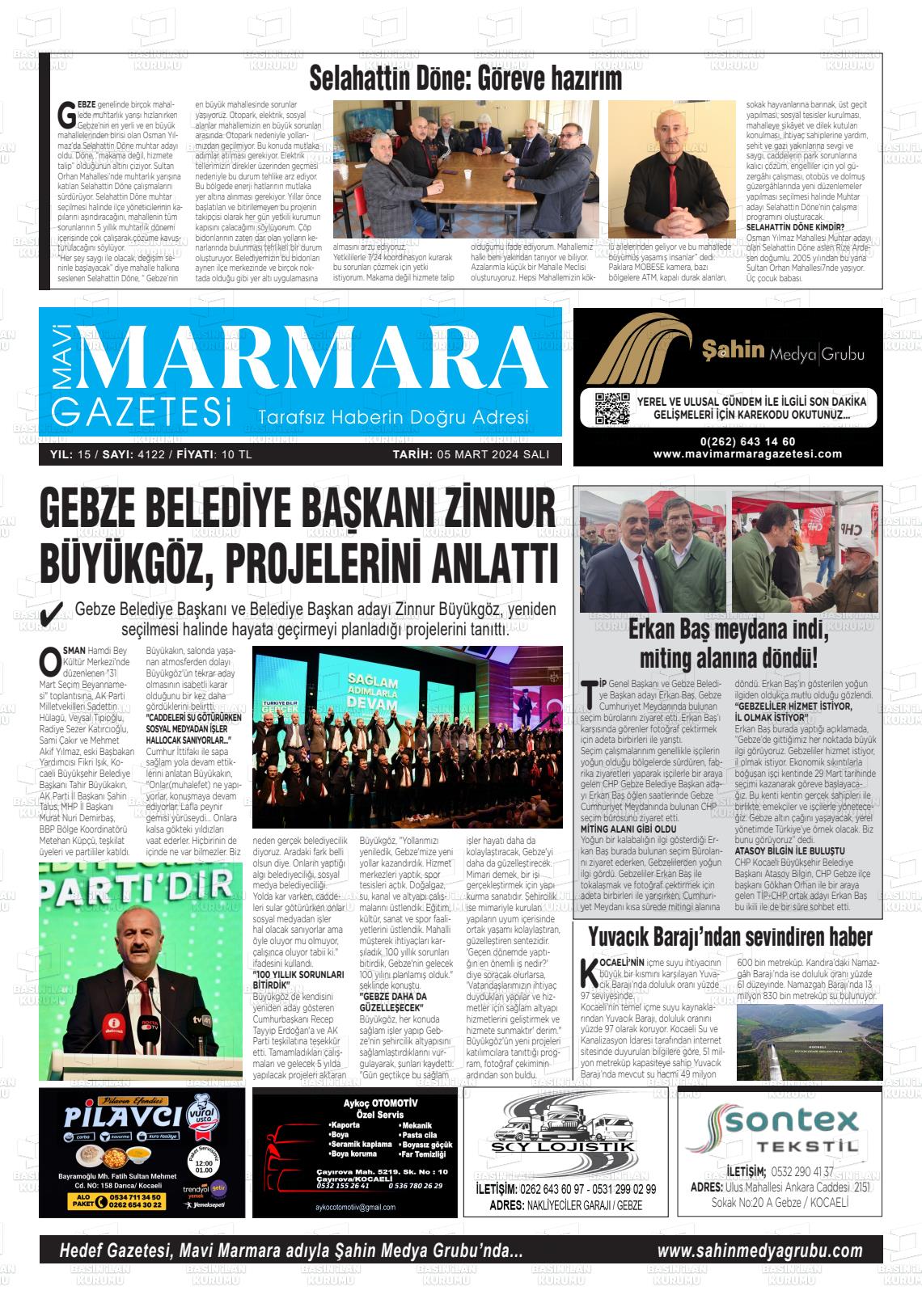 07 Mart 2024 Hedef Gazete Manşeti