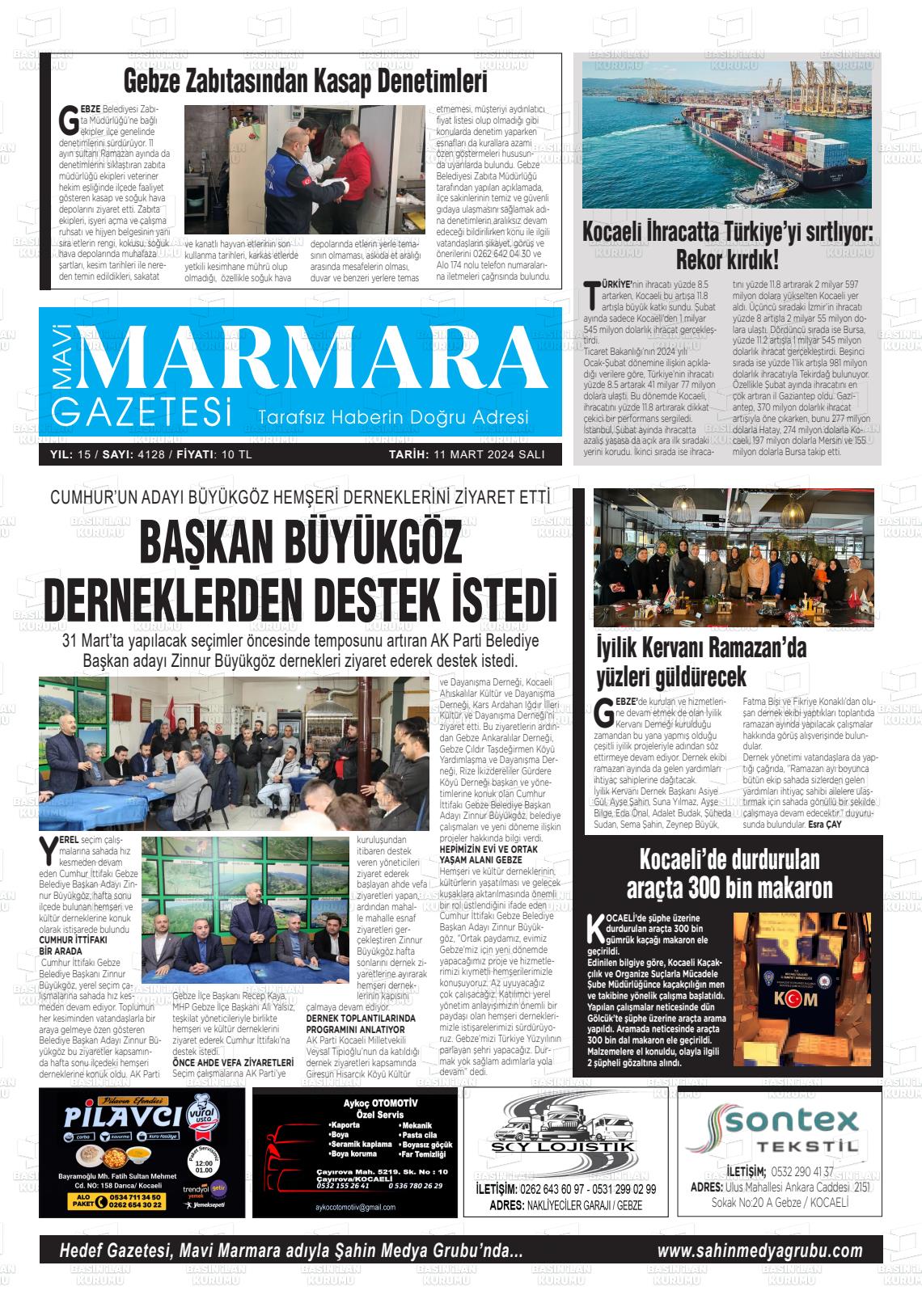 12 Mart 2024 Hedef Gazete Manşeti