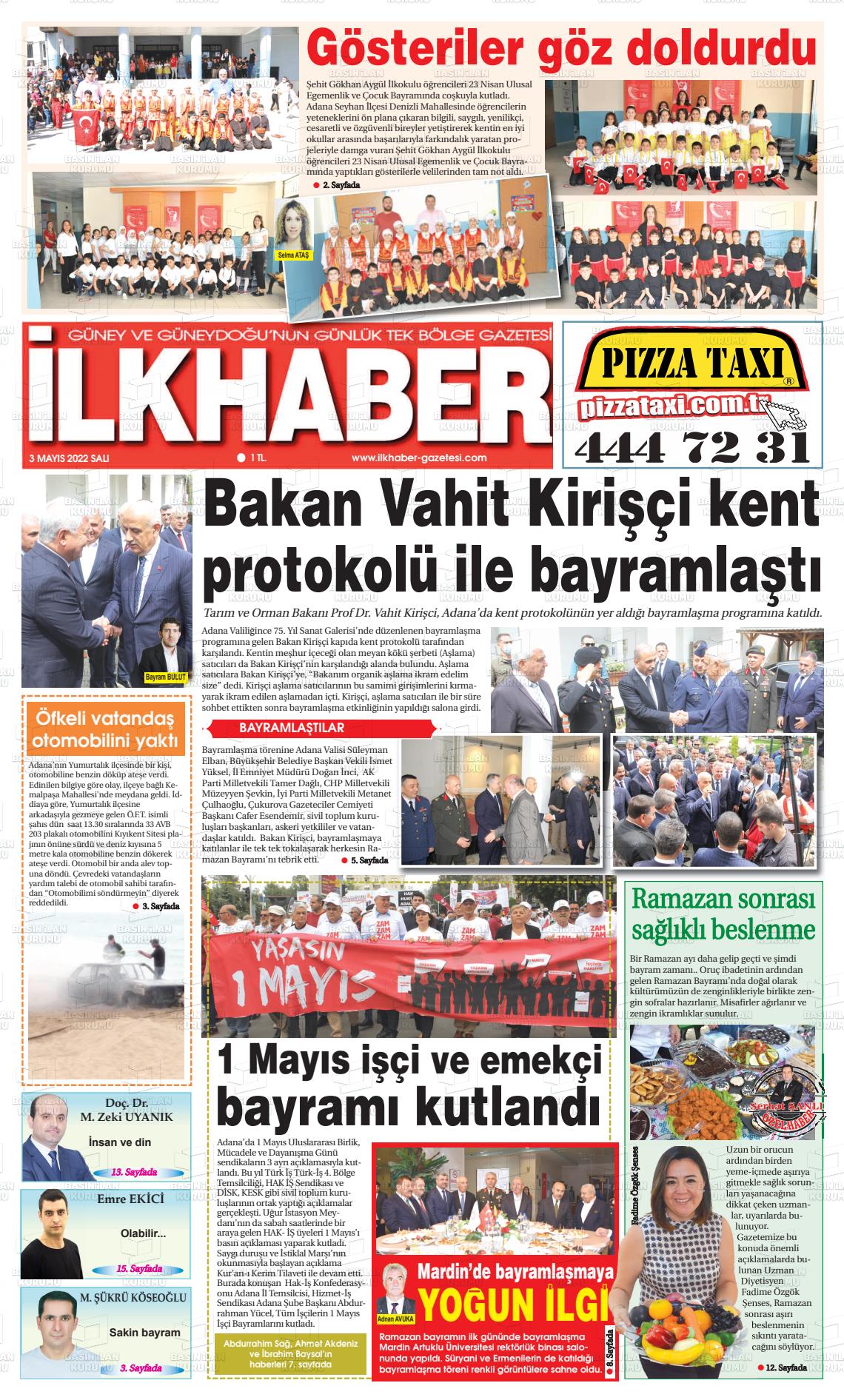 03 Mayıs 2022 İlk Haber Gazete Manşeti