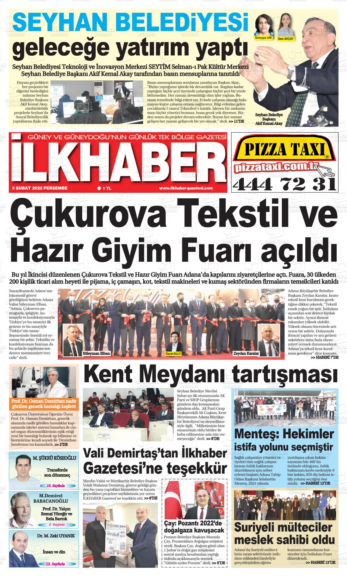 03 Şubat 2022 İlk Haber Gazete Manşeti