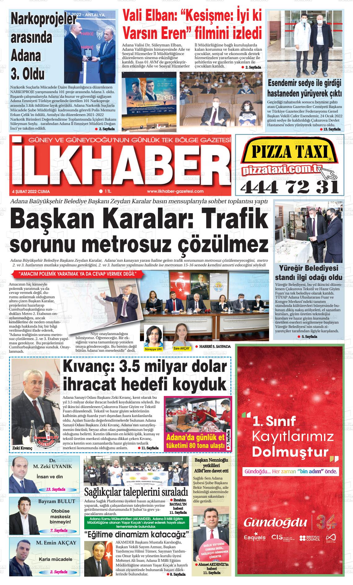 04 Şubat 2022 İlk Haber Gazete Manşeti