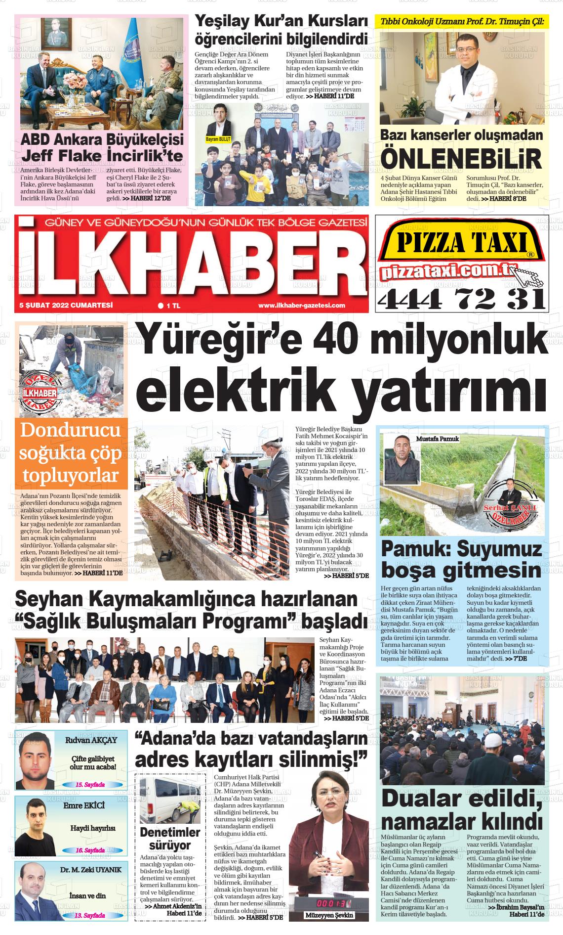 05 Şubat 2022 İlk Haber Gazete Manşeti