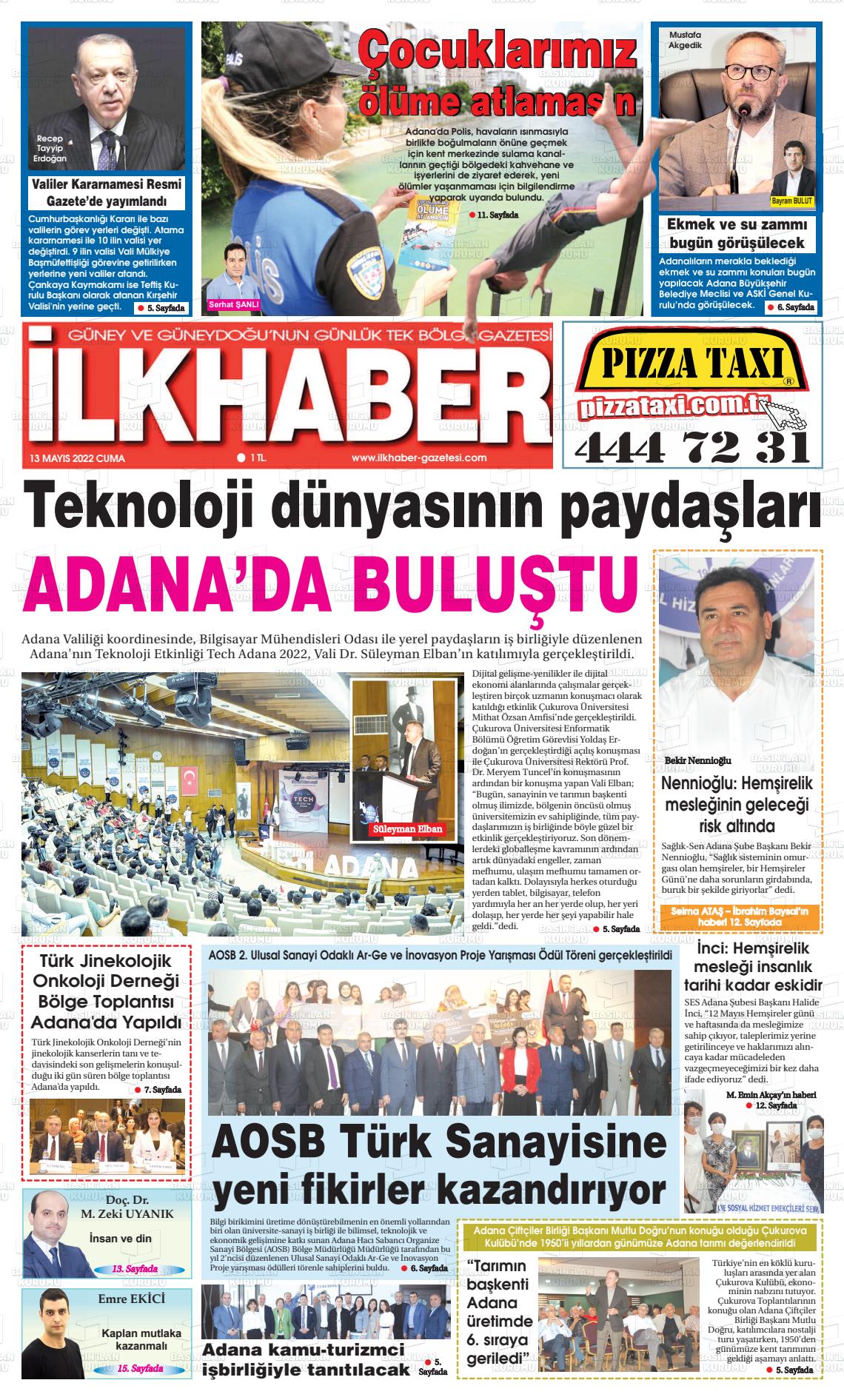 13 Mayıs 2022 İlk Haber Gazete Manşeti