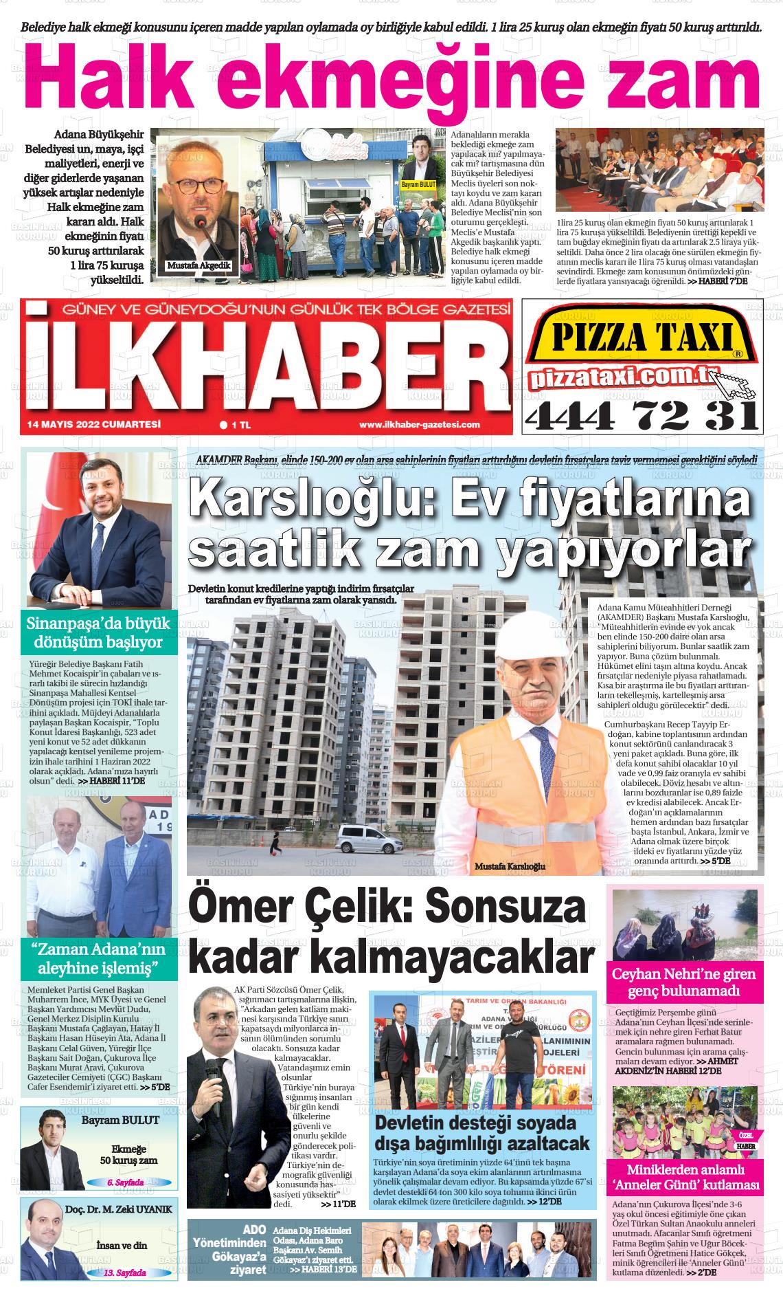 14 Mayıs 2022 İlk Haber Gazete Manşeti