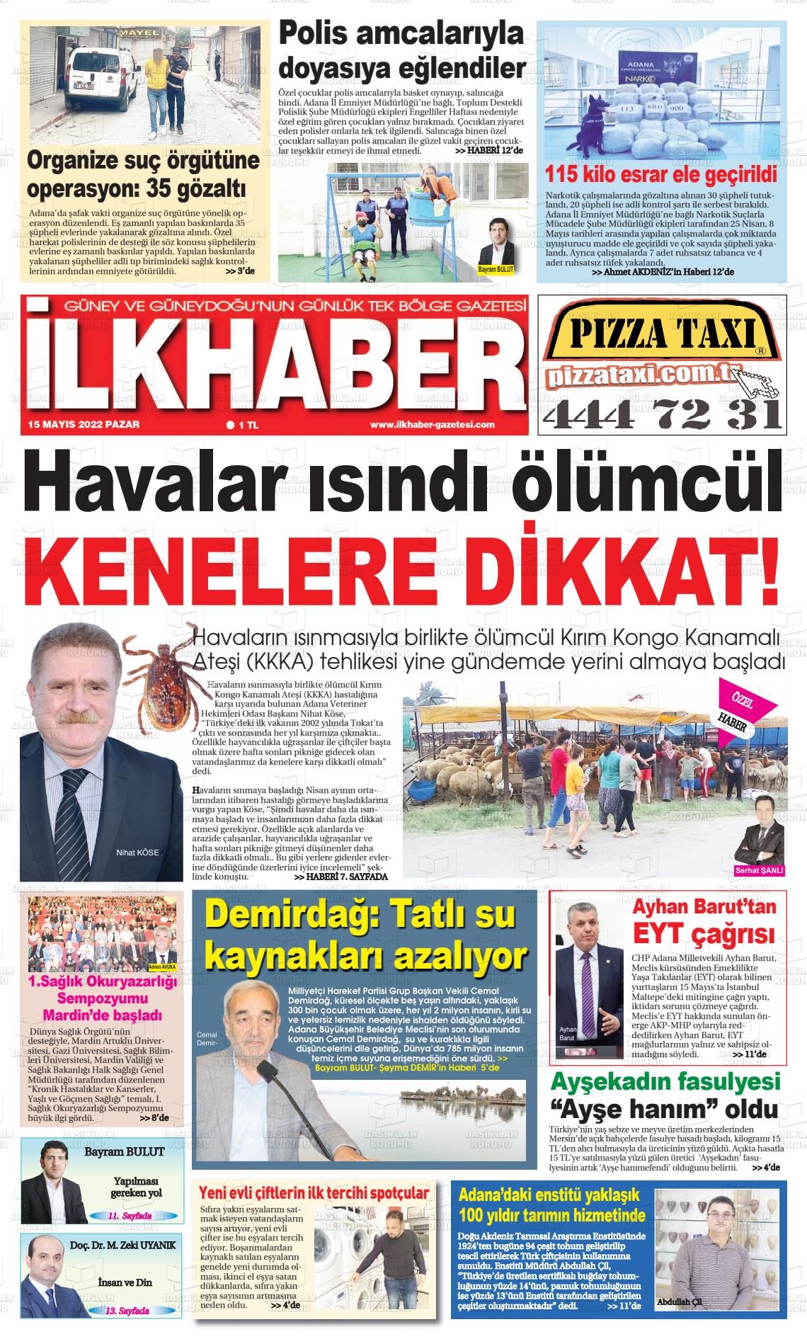 15 Mayıs 2022 İlk Haber Gazete Manşeti