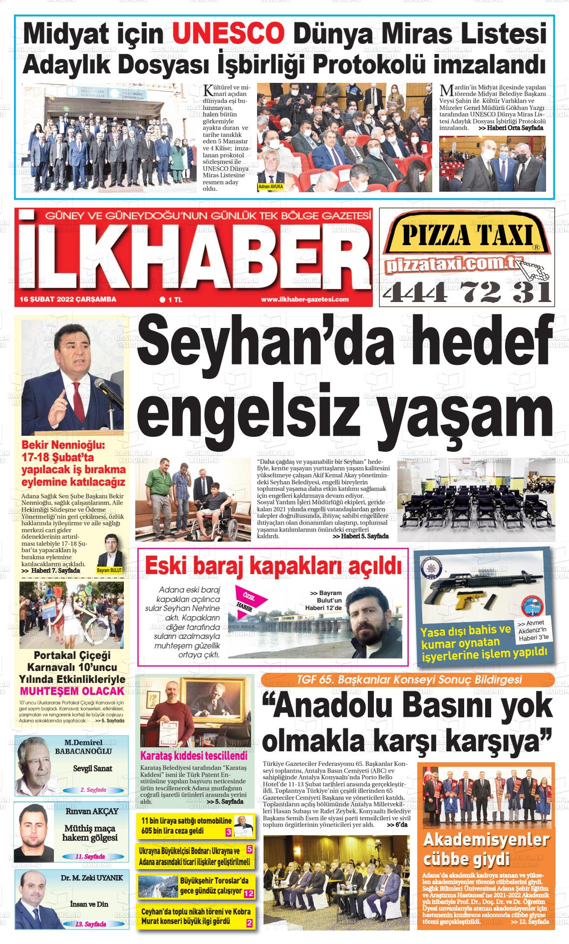 16 Şubat 2022 İlk Haber Gazete Manşeti