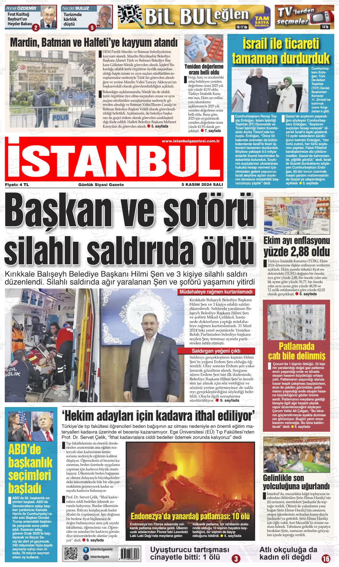 05 Kasım 2024 İstanbul Gazete Manşeti