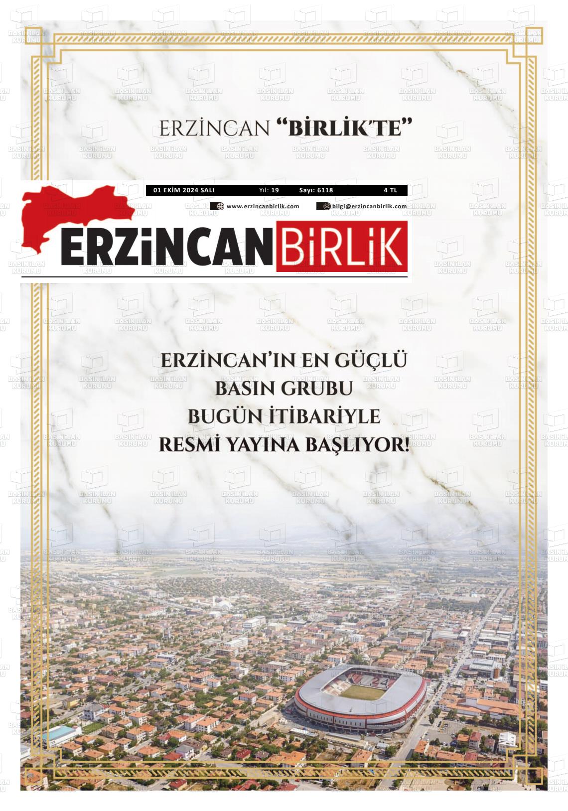 01 Ekim 2024 Kazankaya Gazete Manşeti