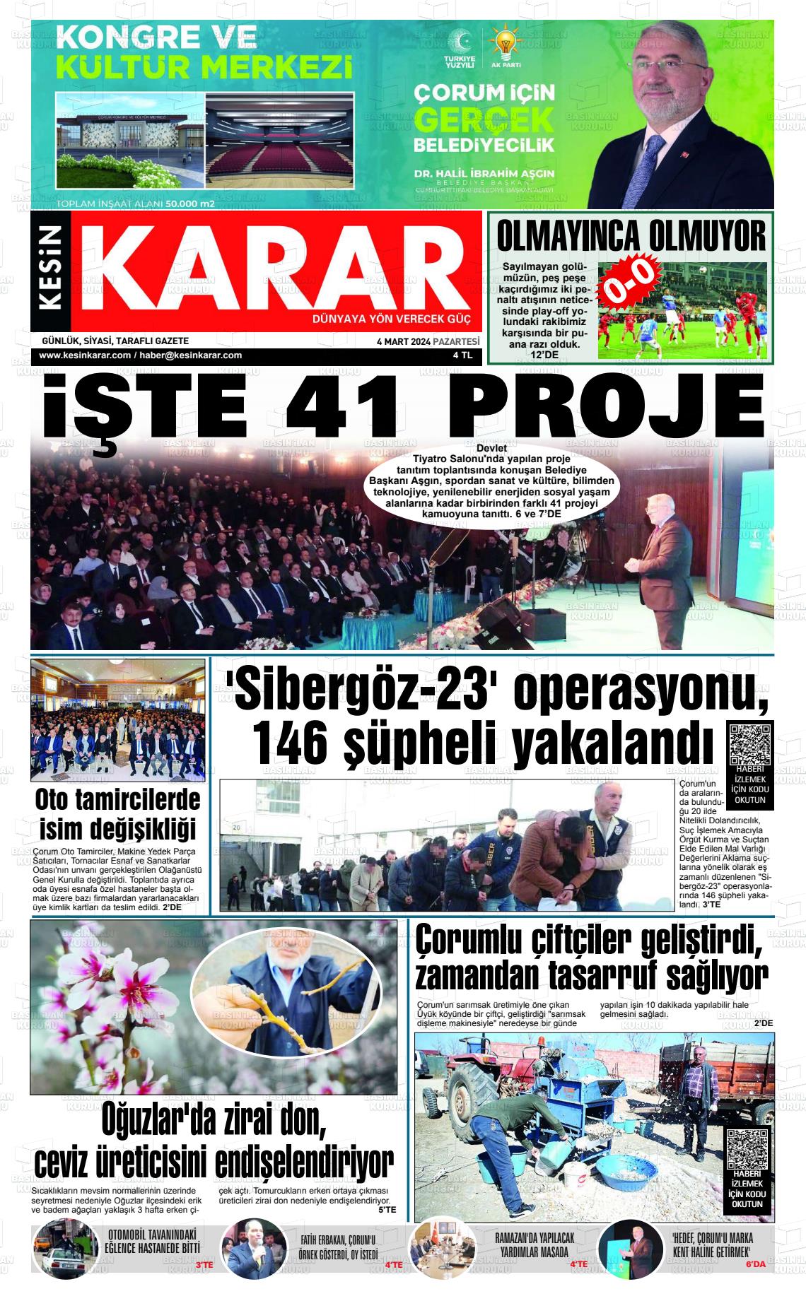 04 Mart 2024 Kesin Karar Gazete Manşeti