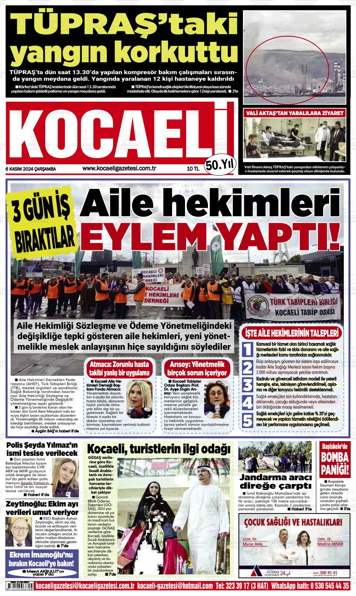 06 Kasım 2024 Kocaeli Gazete Manşeti