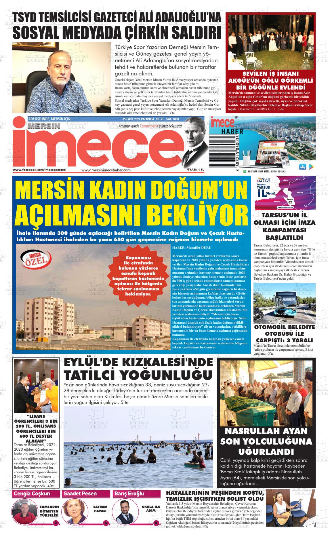 03 Kasım 2022 İmece Gazete Manşeti