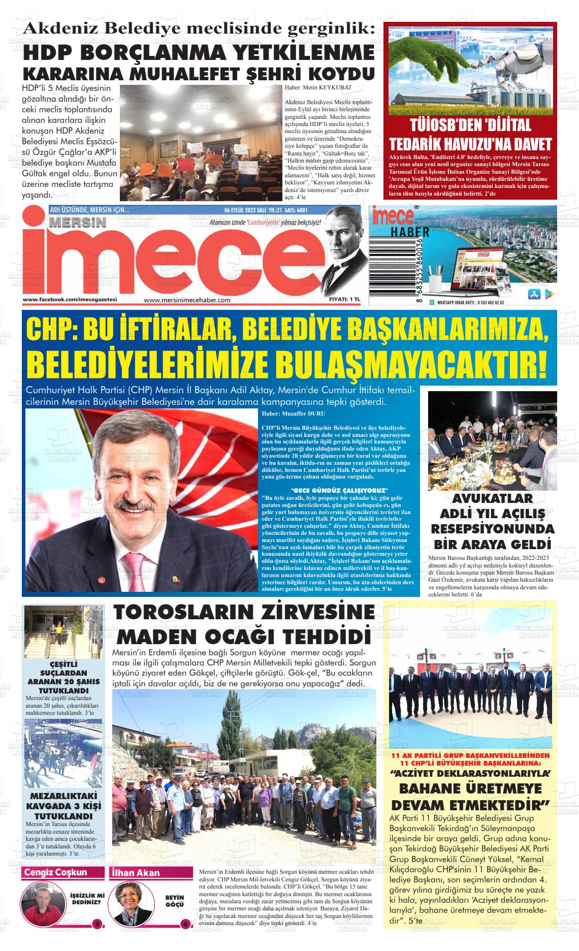 04 Kasım 2022 İmece Gazete Manşeti