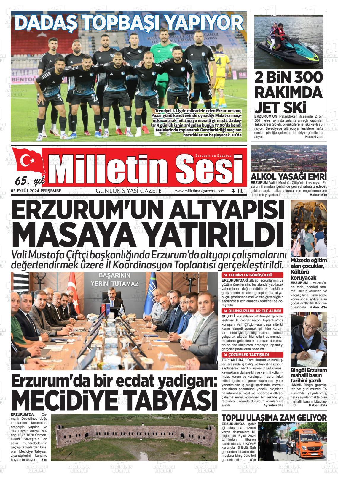 05 Eylül 2024 Milletin Sesi Gazete Manşeti