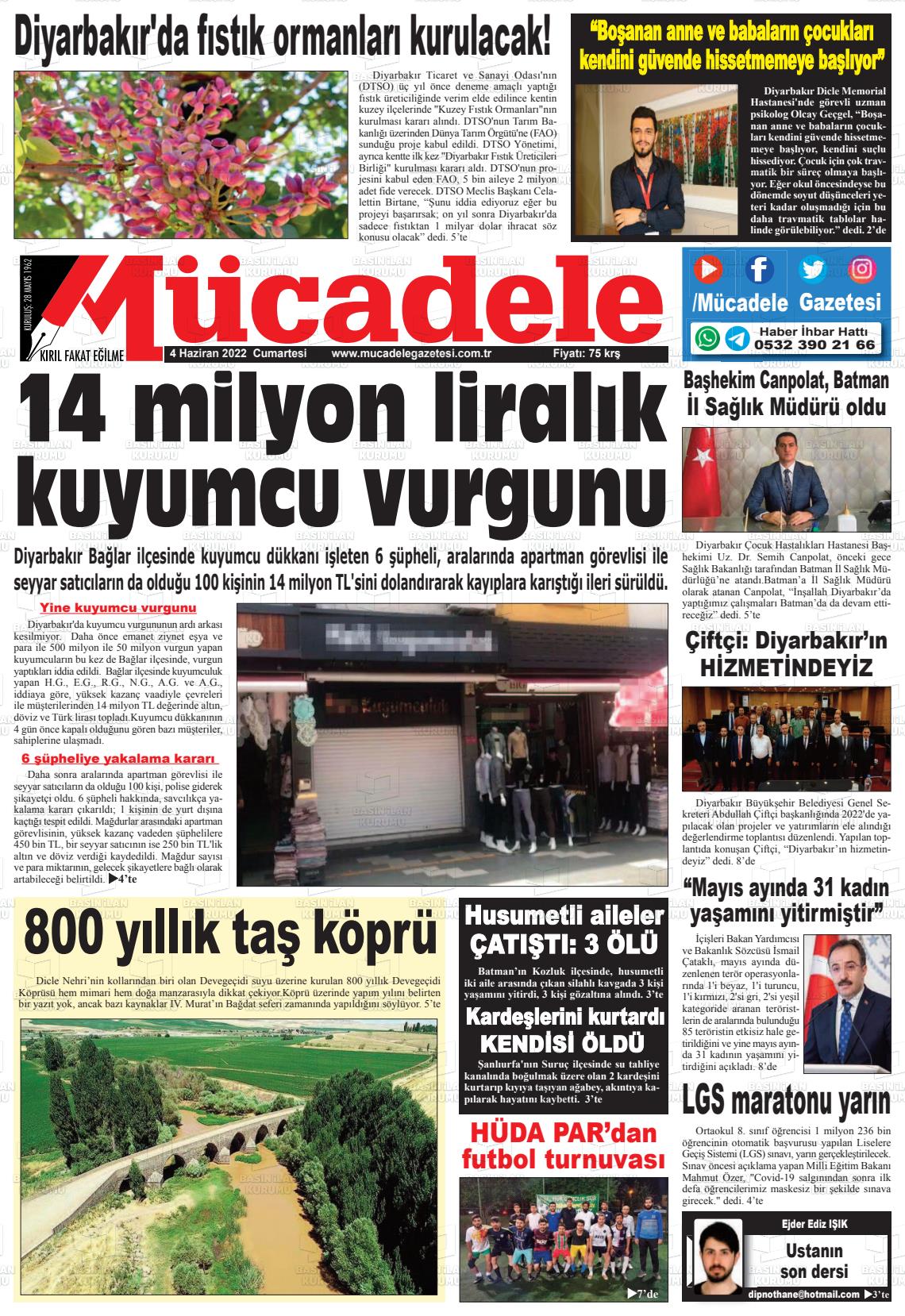 04 Haziran 2022 Mücadele Gazete Manşeti