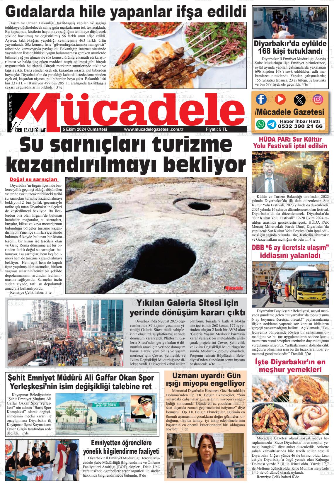 05 Ekim 2024 Mücadele Gazete Manşeti